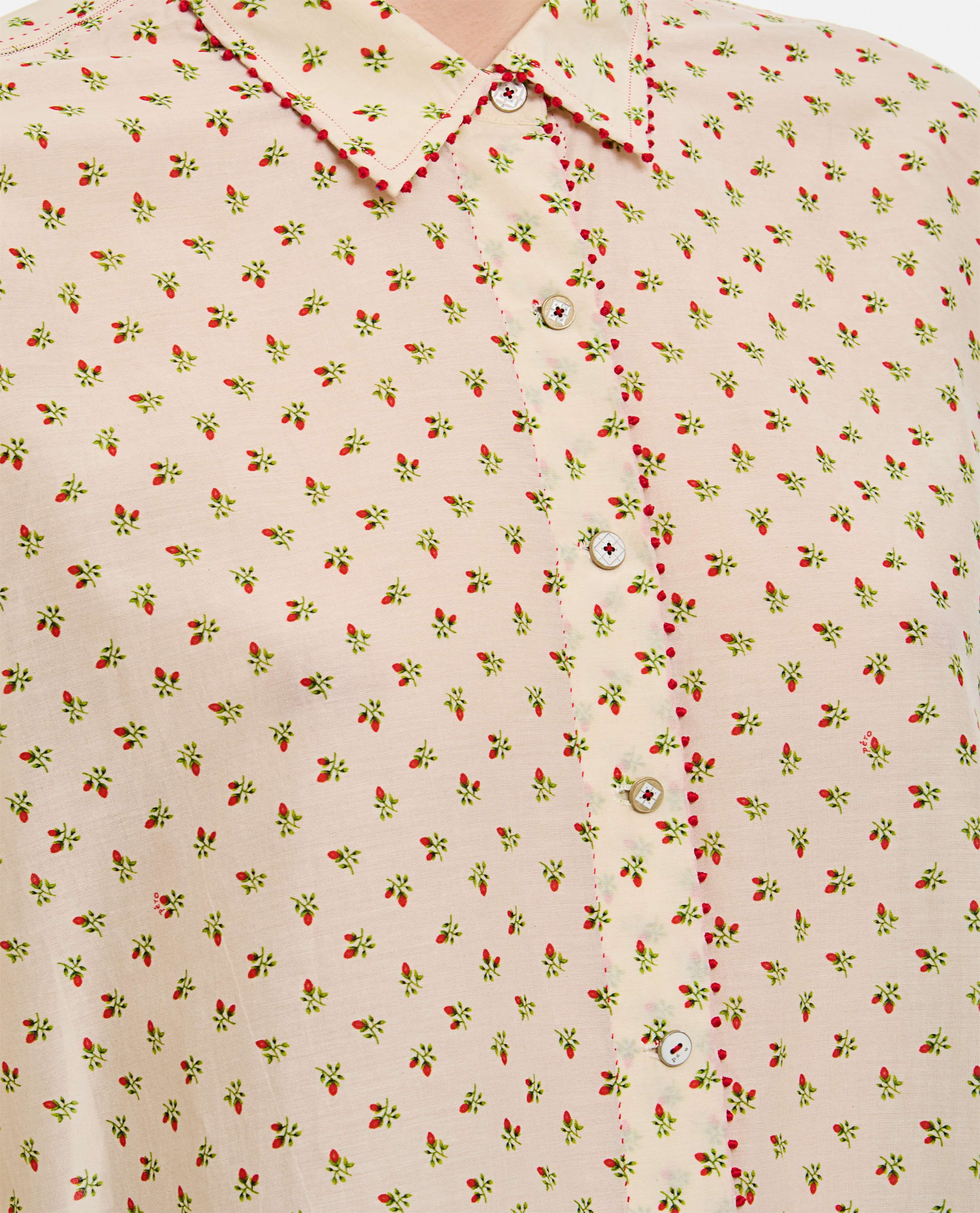 Shop Péro Pattern Cotton Shirt In As Multi