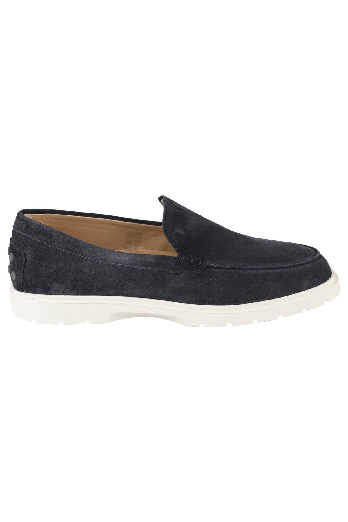 Tod's Logo-debossed Suede Loafers In Blu