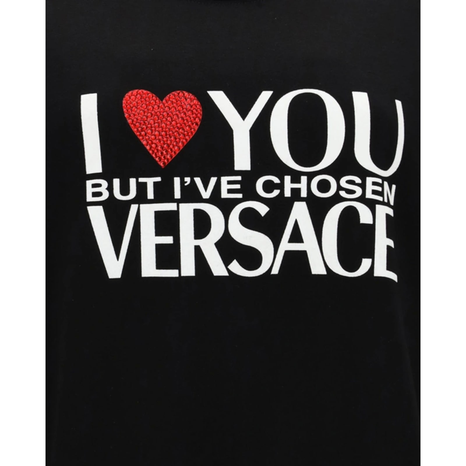 Shop Versace Cotton Logo Sweatshirt In Black