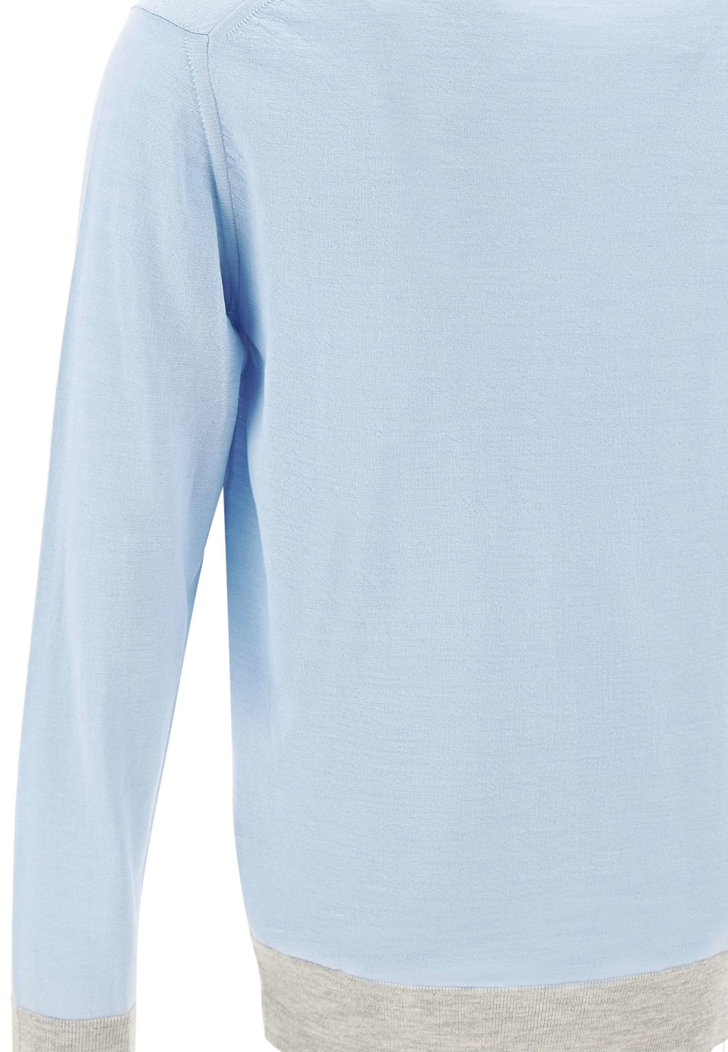 Shop Eleventy Wool And Silk Sweater In Light Blue