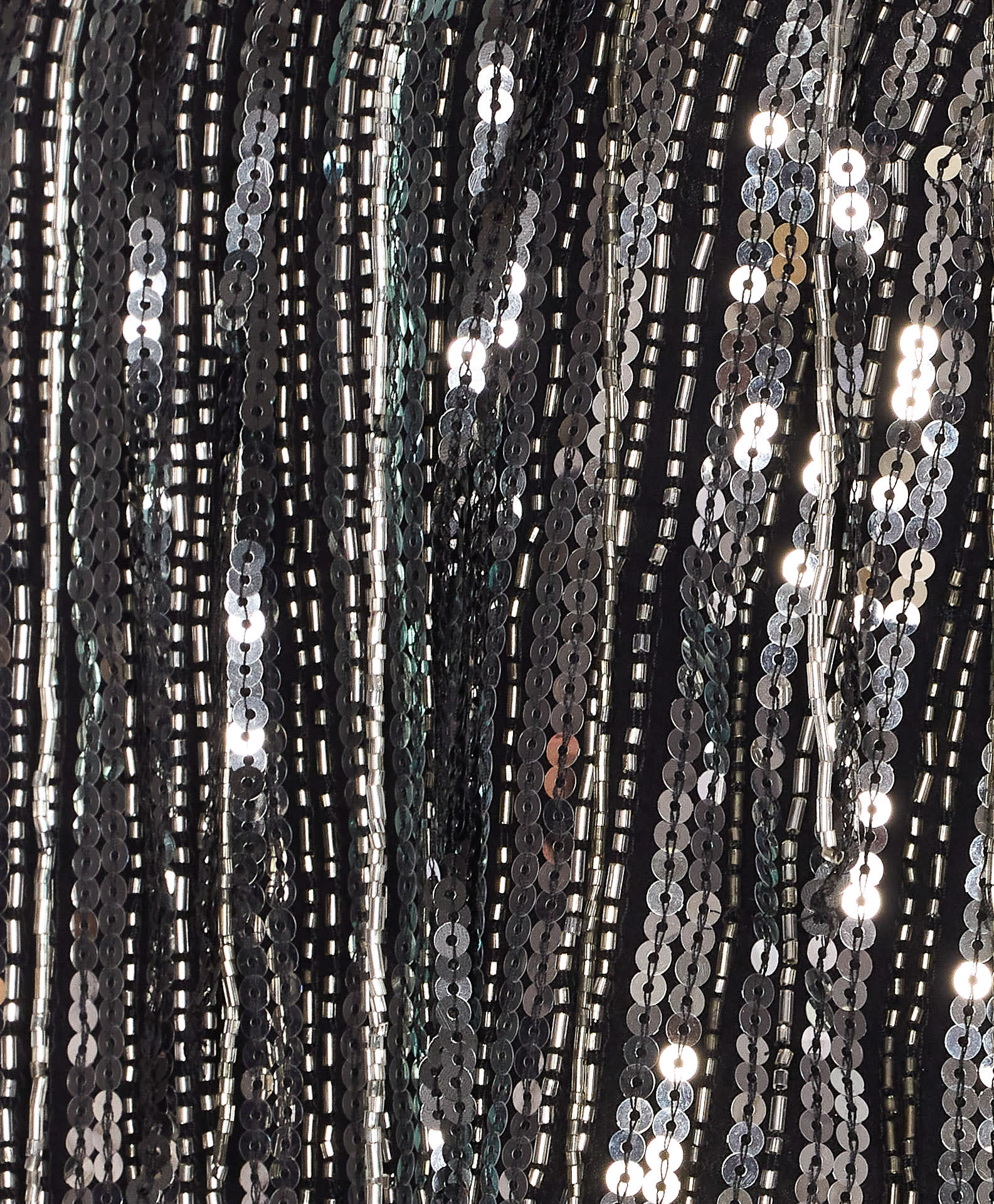 Pinko Sequin Fringe Halterneck Crop Top In Metallic