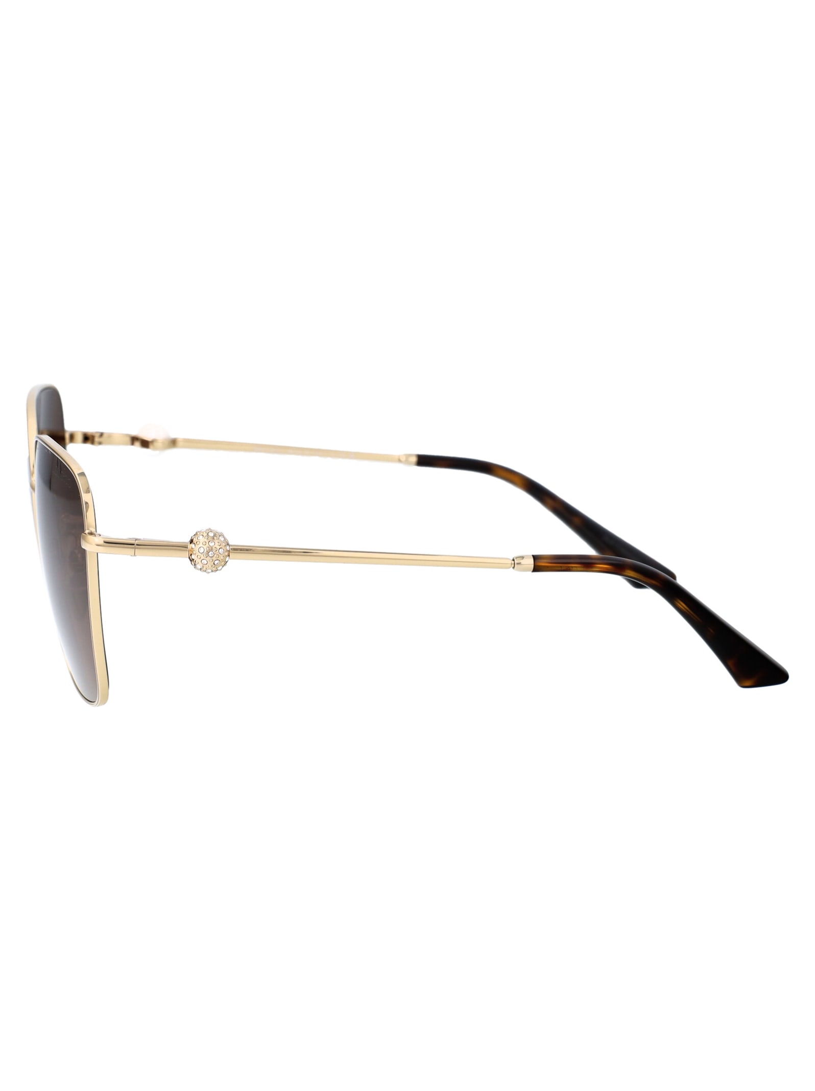 Jimmy Choo Oro Pallido Metal Sunglasses In Gold