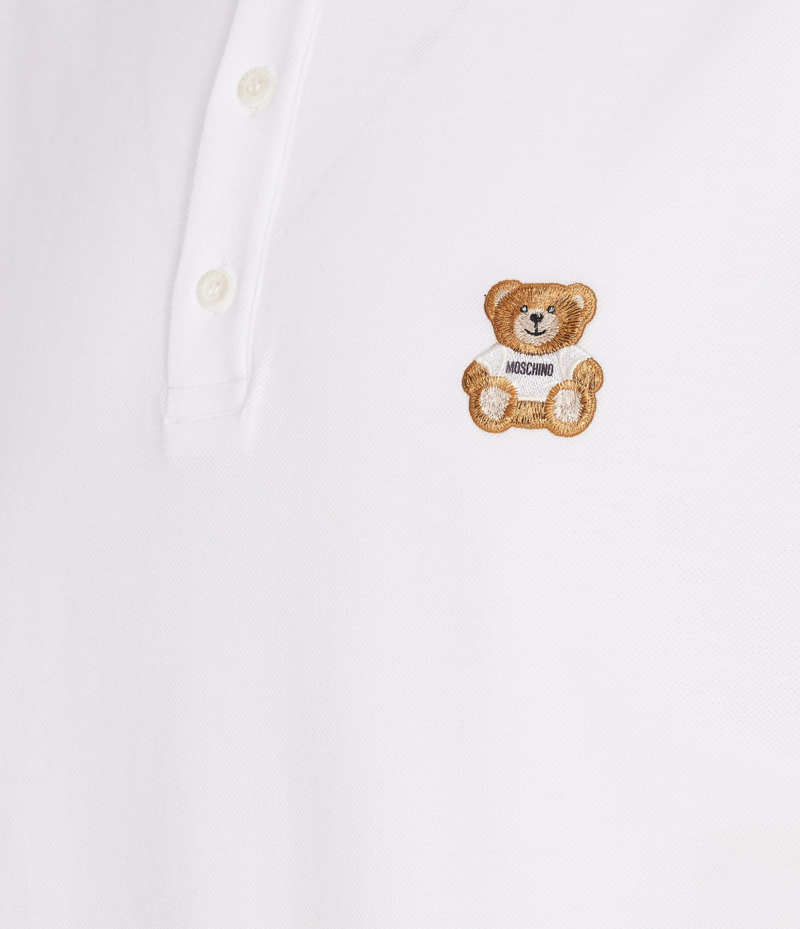 Shop Moschino Teddy Bear Polo In White