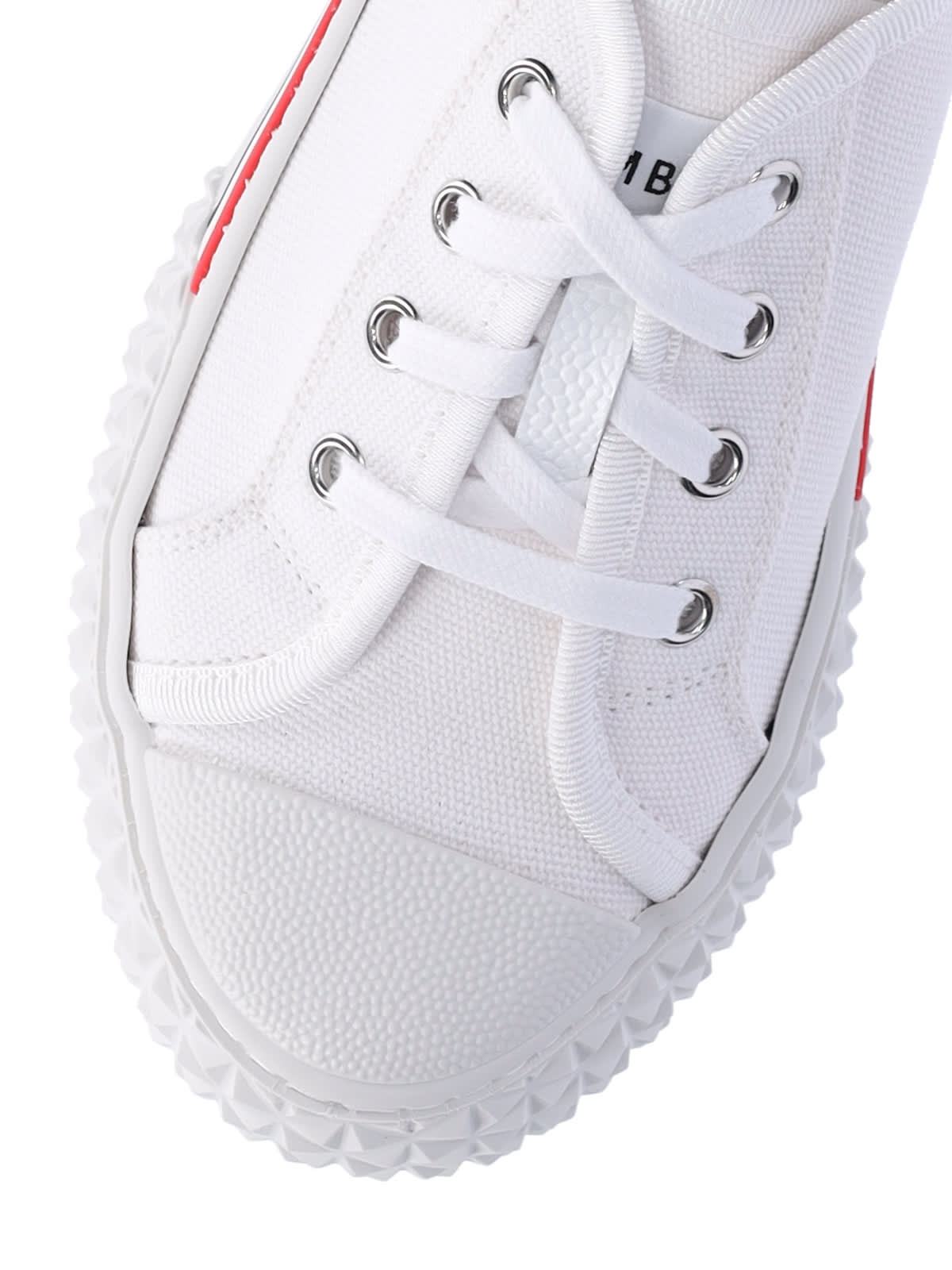 Shop Thom Browne Collegiate Low Sneakers In White
