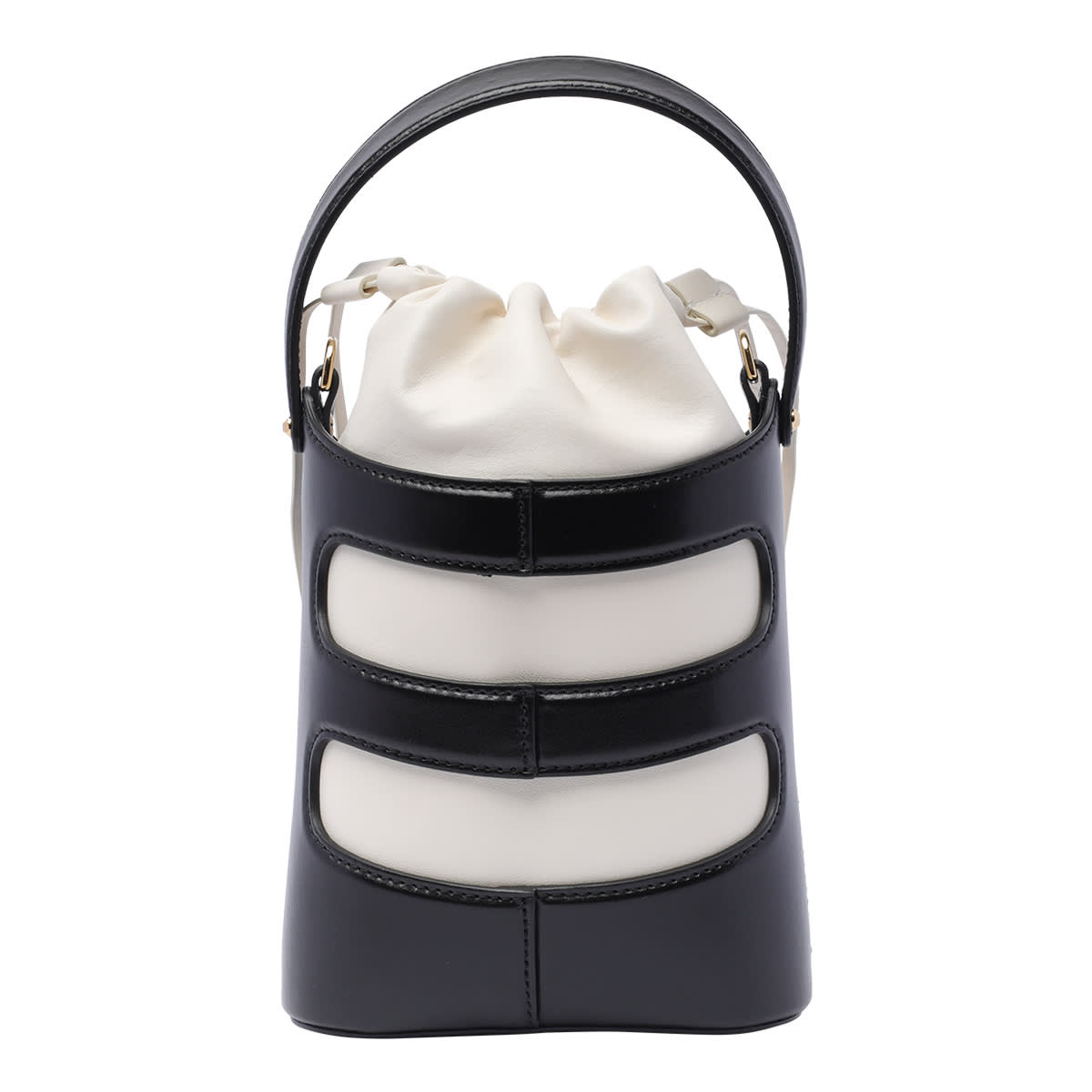 Shop Alexander Mcqueen The Rise Mini Black Bucket Bag