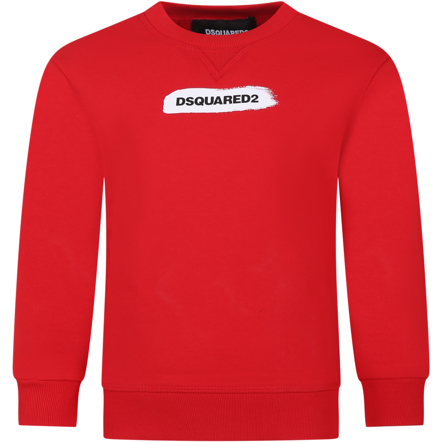 Dsquared2 Kids' Red Sweatshirt For Boy With Logo