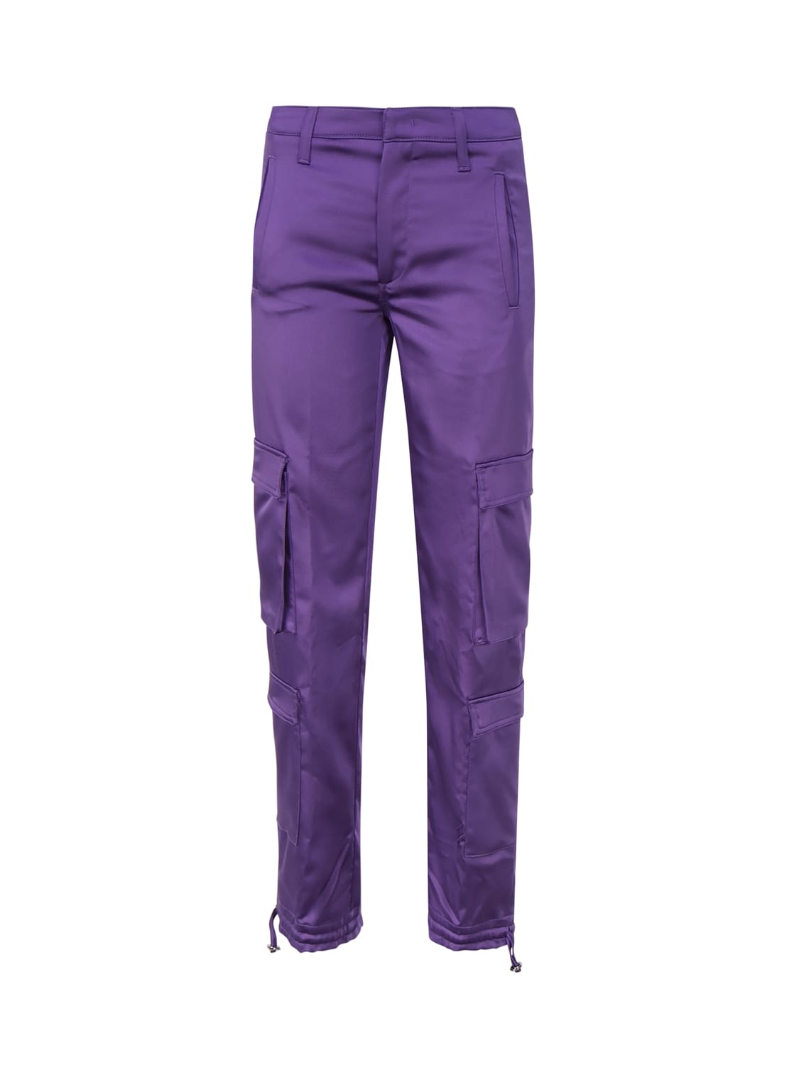 Shop Dondup Tori Loose Cargo Trousers In Purple