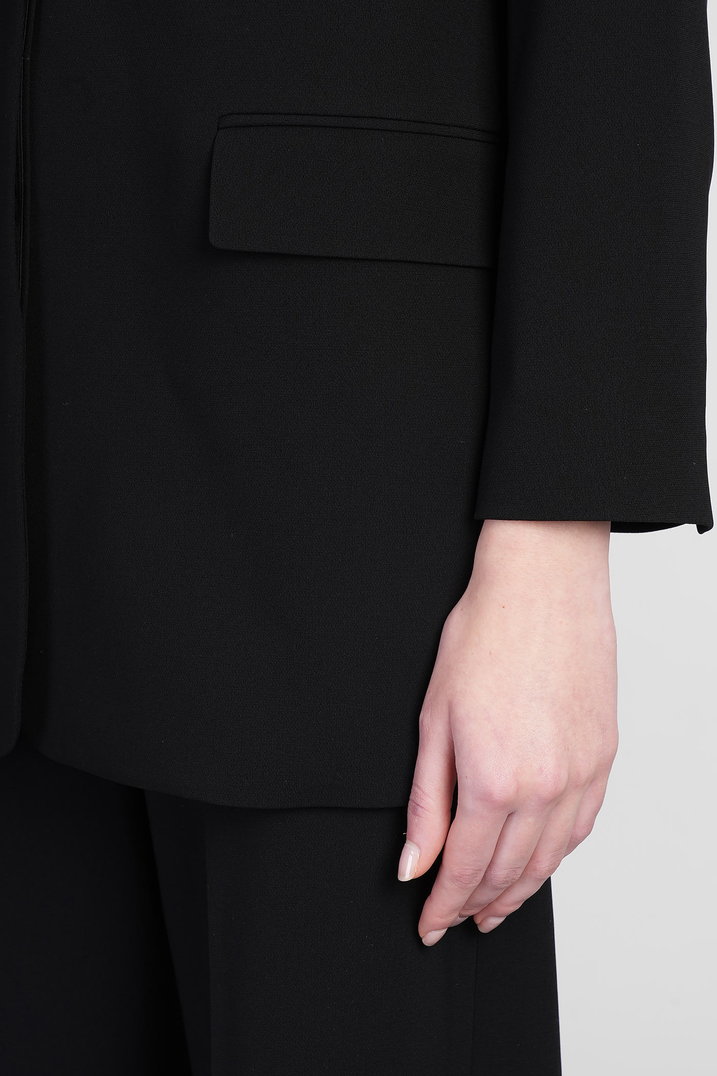 Shop Theory Blazer In Black Triacetate