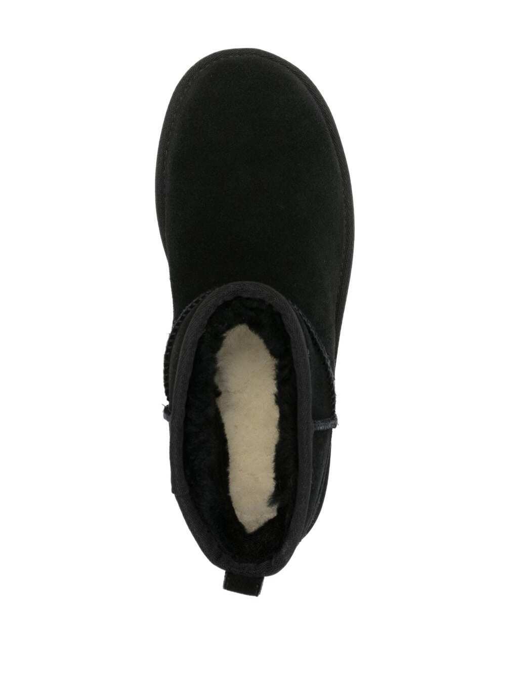 Ugg Ultramini Black Boots With Platform In Suede Woman In Black