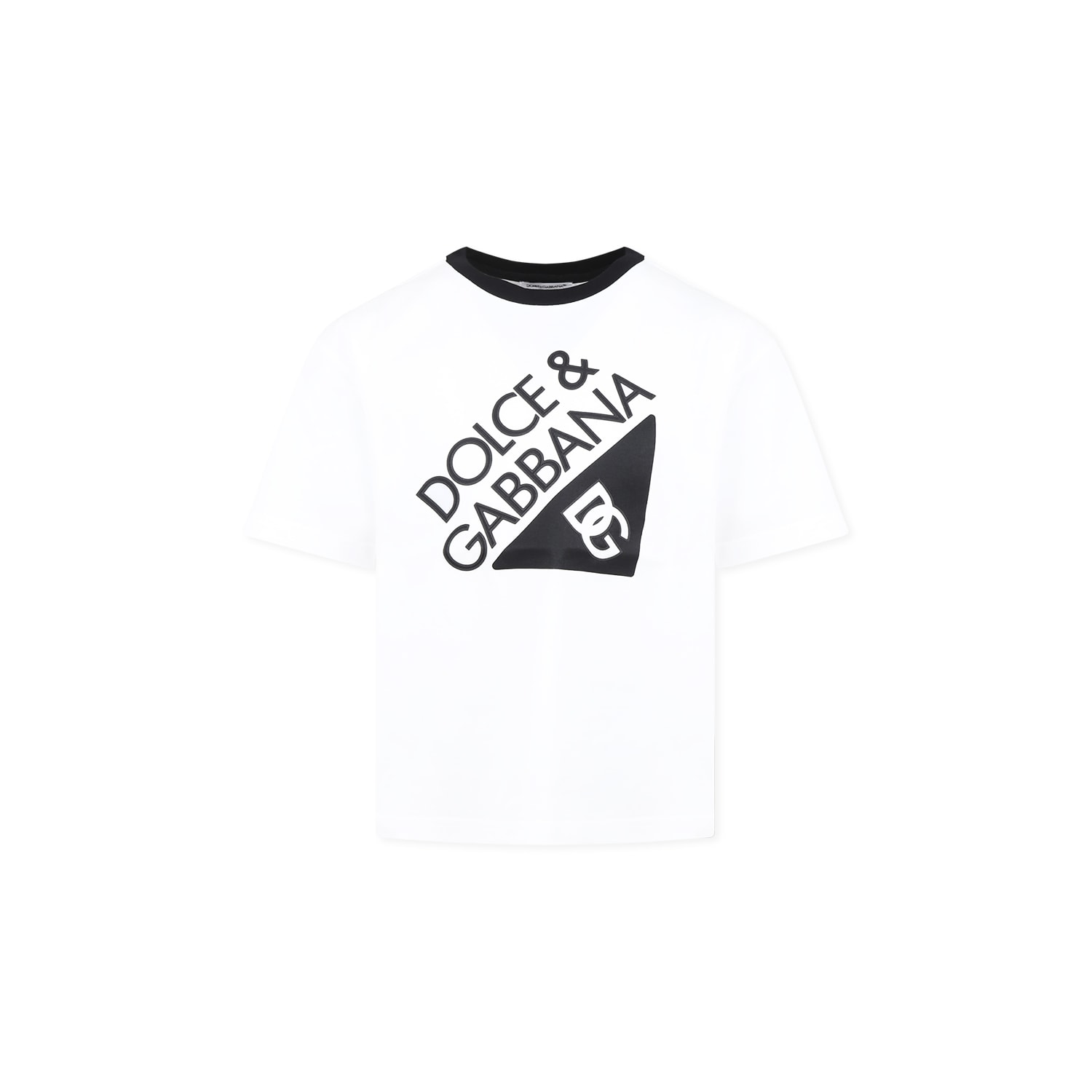Dolce & Gabbana White Cotton T-shirt In White