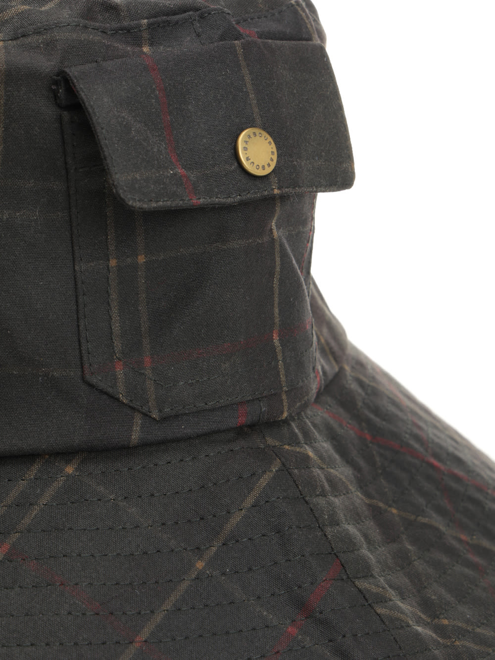 Barbour Scarlet Tartan Bucket Hat In Black