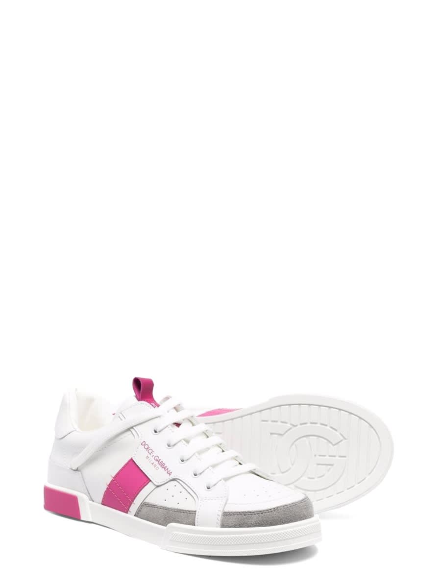 Dolce & Gabbana Sneaker Bassa Allacciata In White