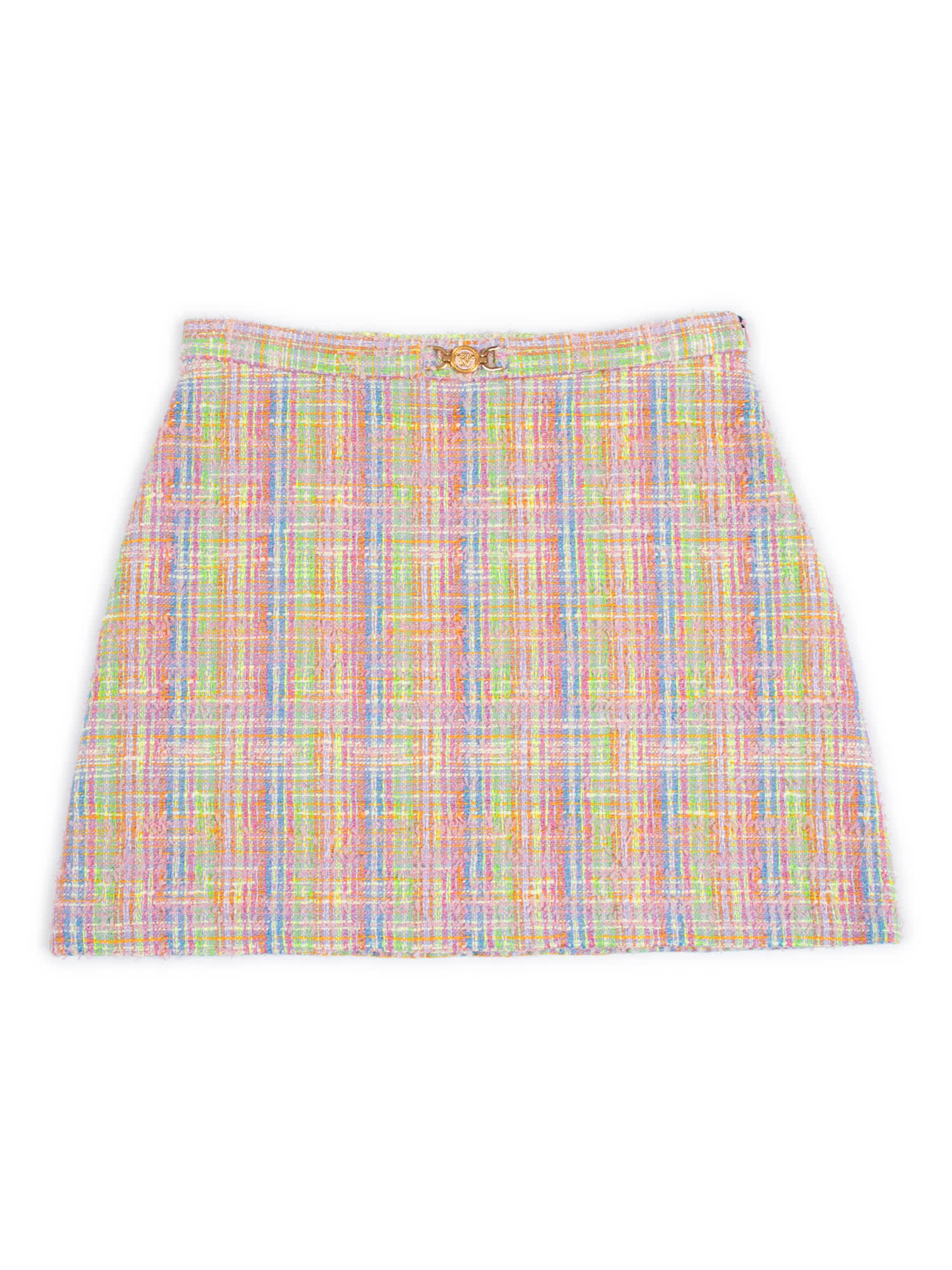 Versace Tweed A-line Skirt In Multi