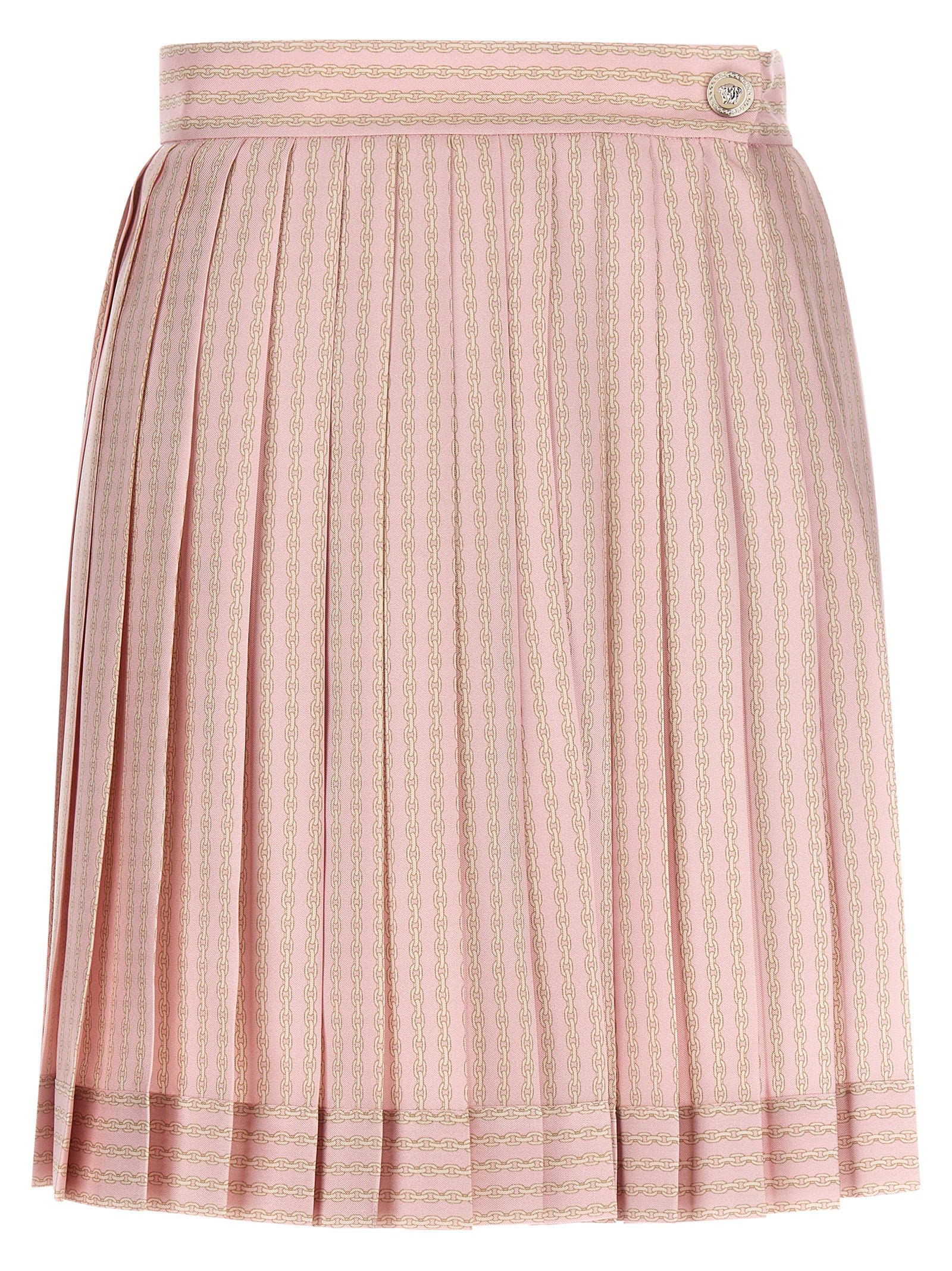 Shop Versace Treasure Skirt In Pink