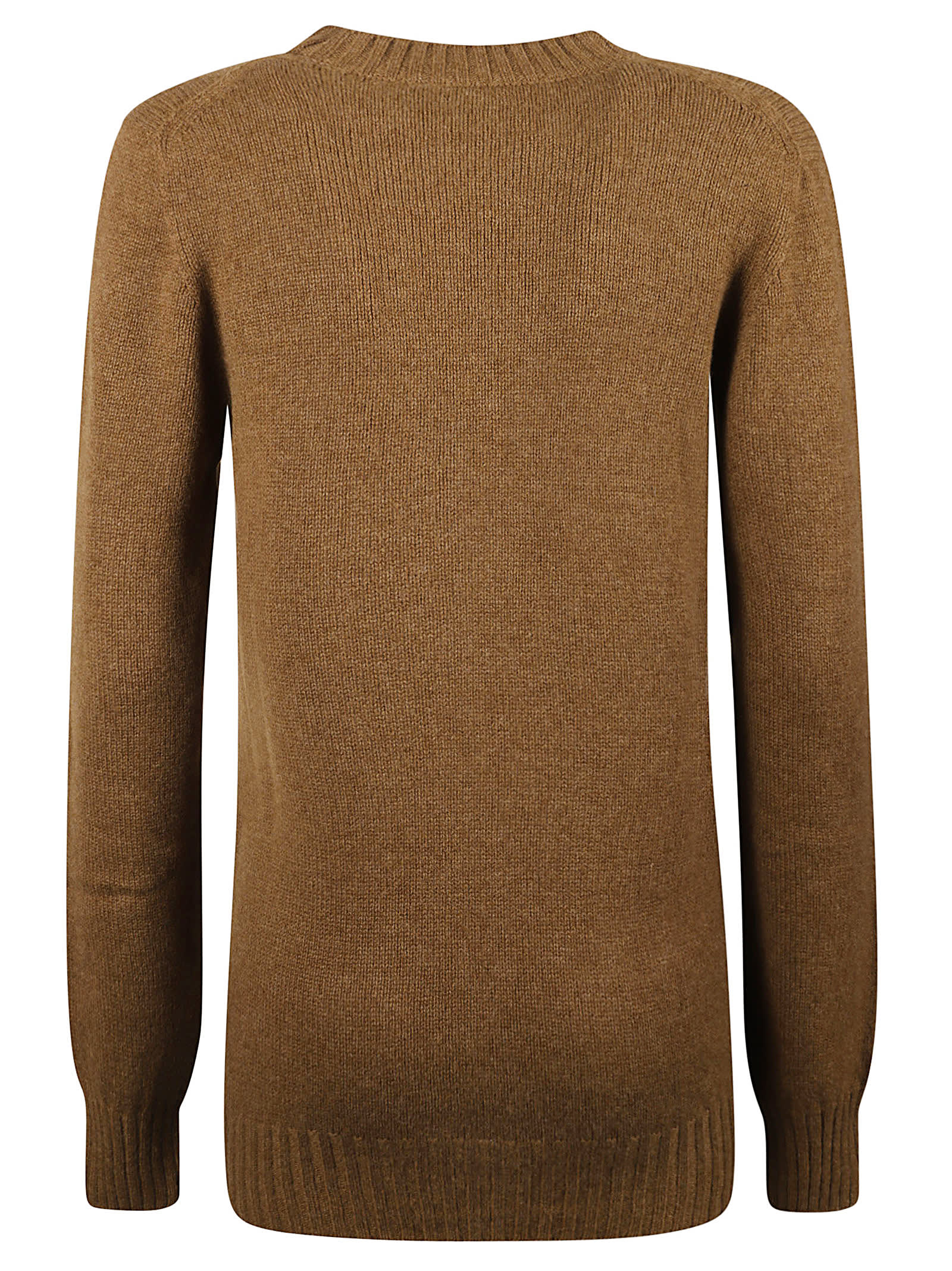 Shop Philosophy Di Lorenzo Serafini Rib Trim Embellished Sweater In Chocolate