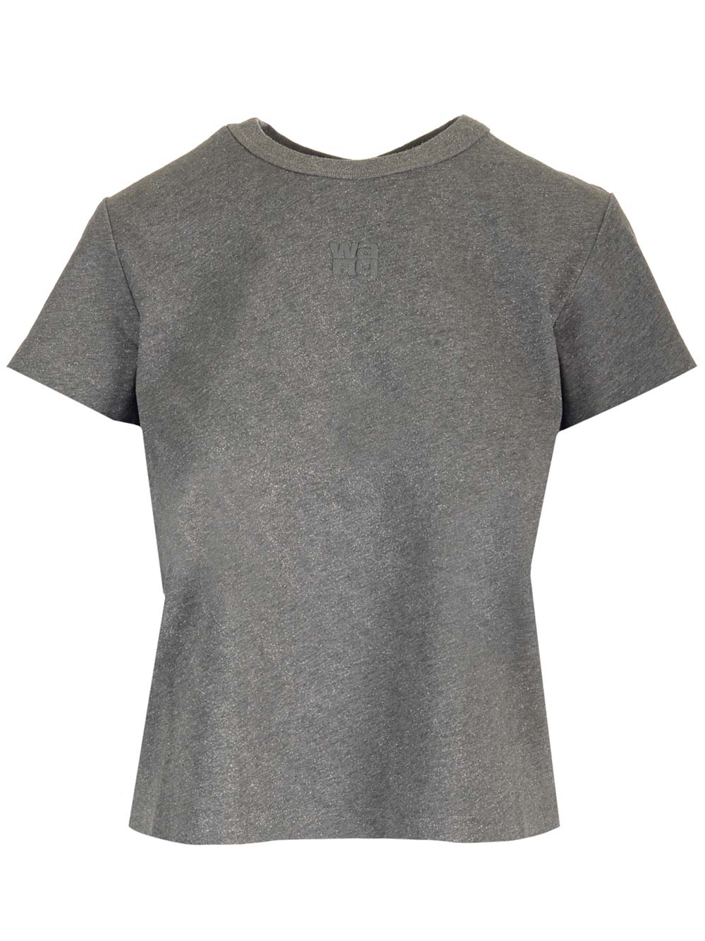 Shop Alexander Wang Glitter Jersey T-shirt In Grey