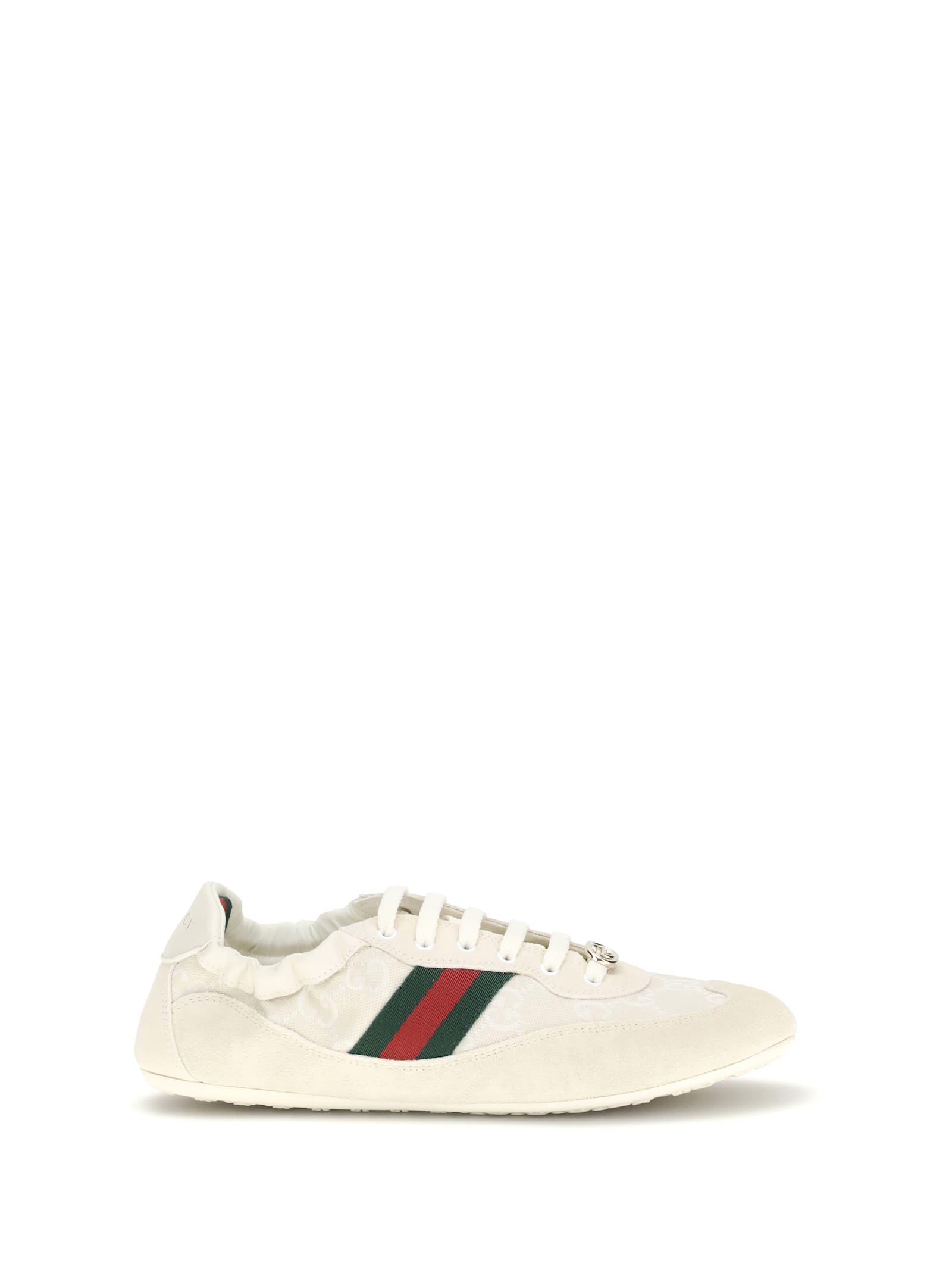 Gucci Cream Calf Leather Bos Taurus Low Top Sneakers In Neutral