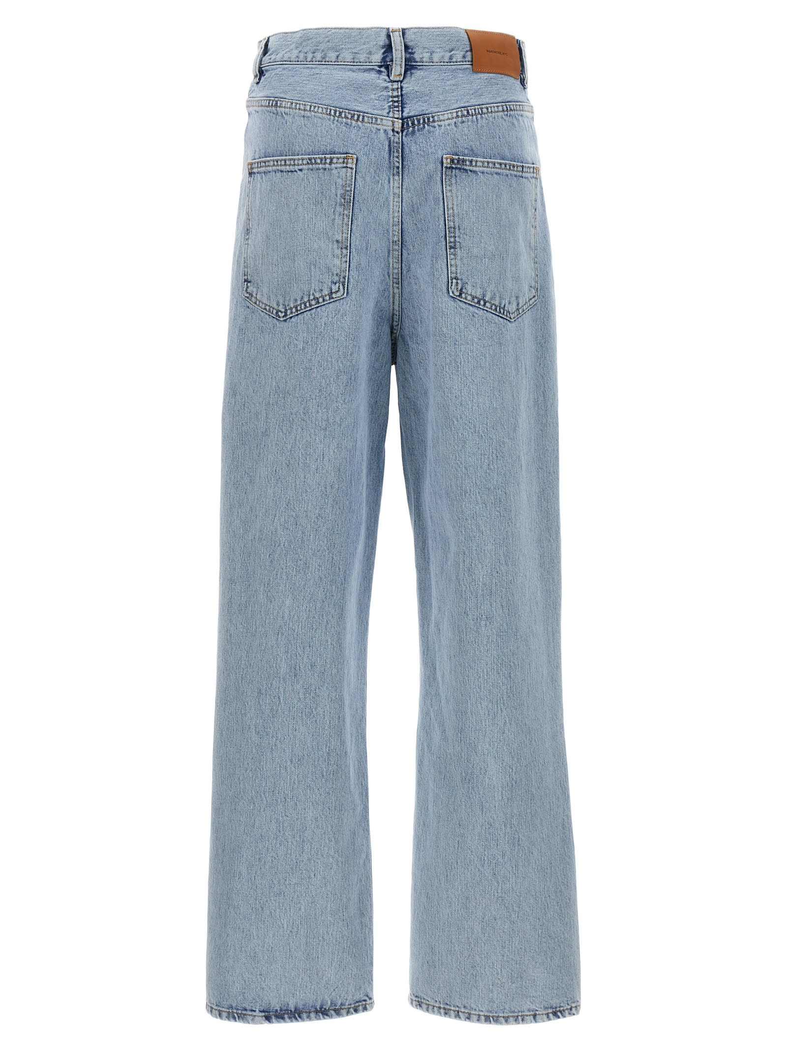 Shop Wardrobe.nyc Low Rise Jeans In Blue