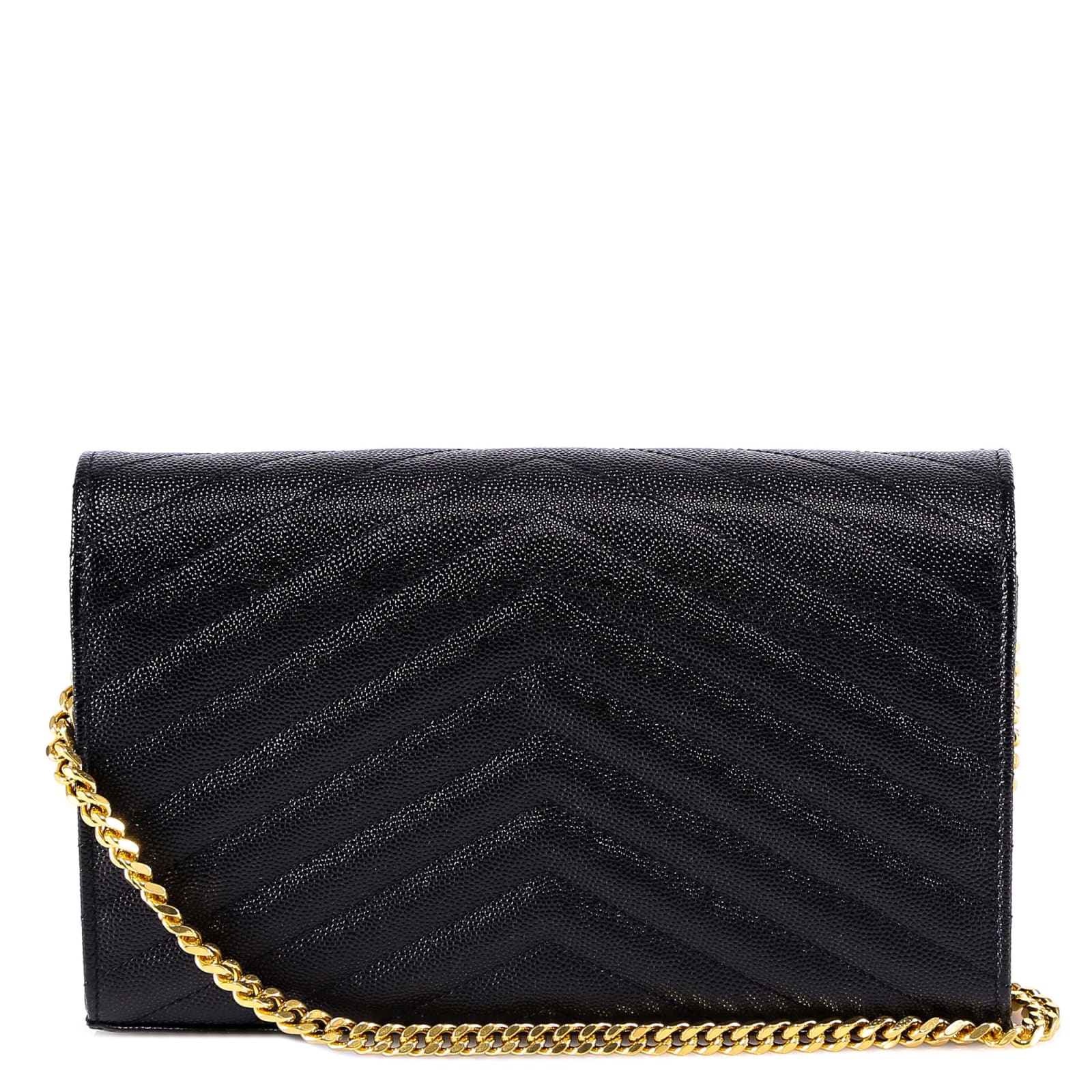 Shop Saint Laurent Monogram Shoulder Bag In Black