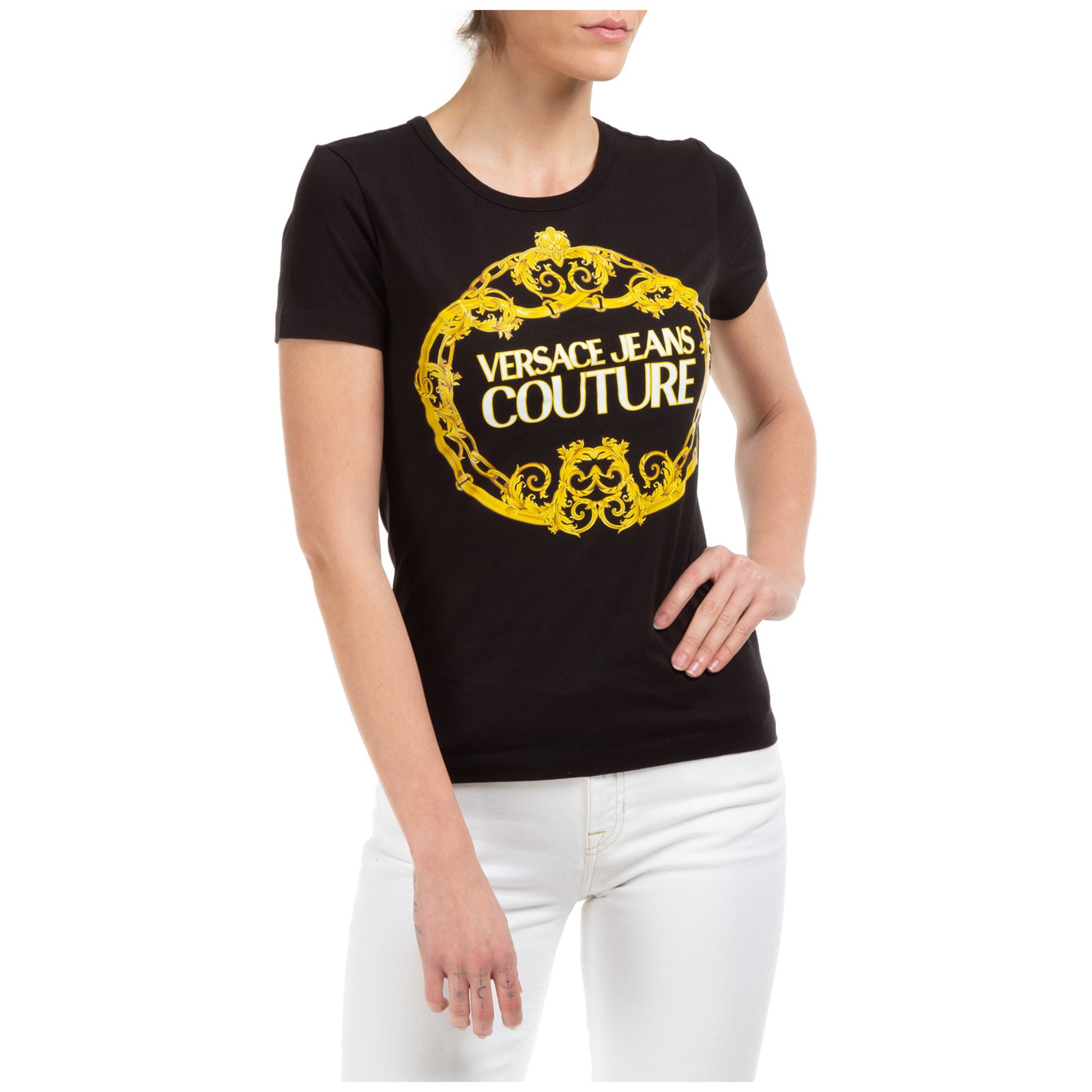 Versace Jeans Couture Star T-shirt In Nero