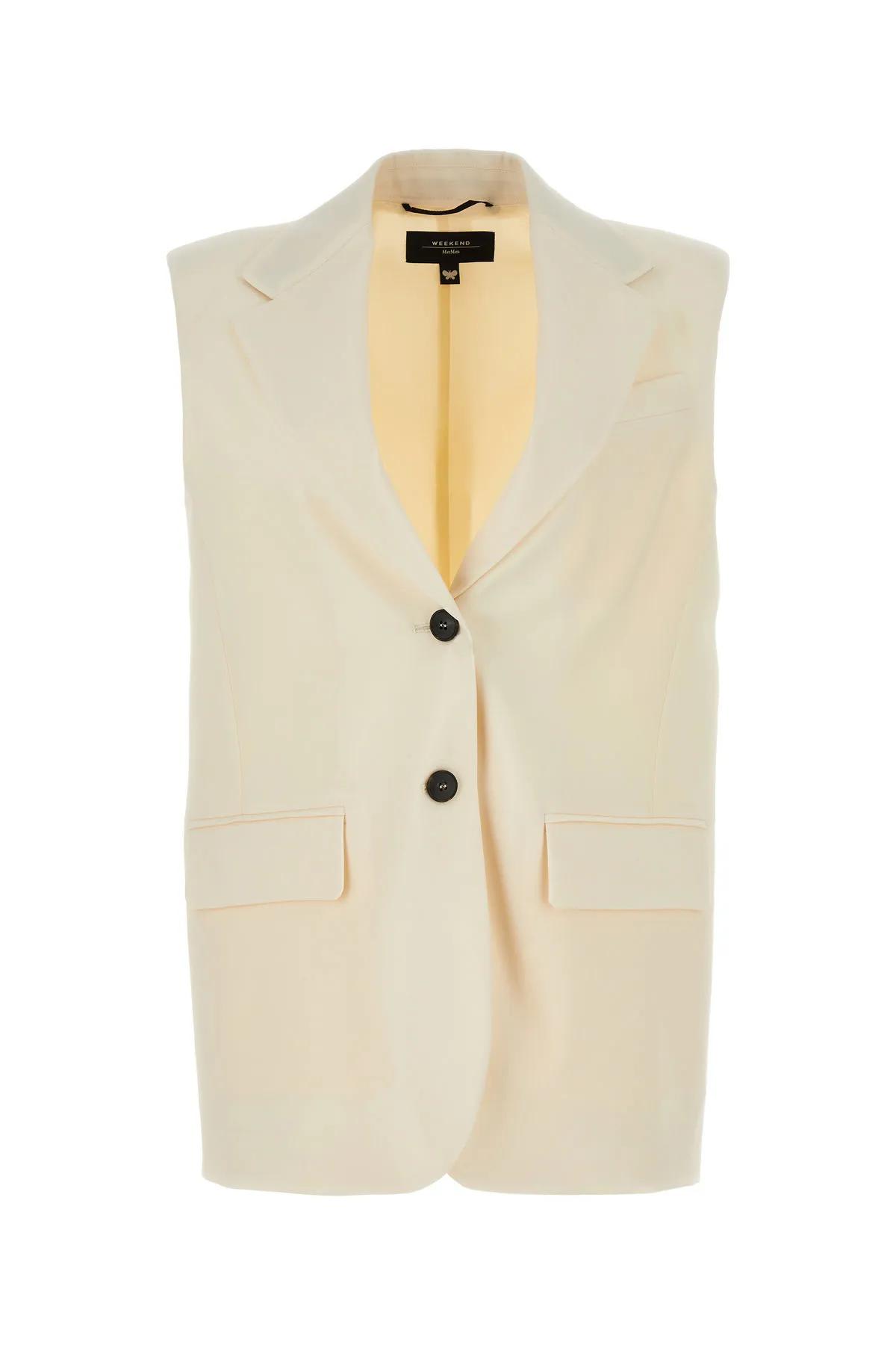 Weekend Max Mara Cream Wool Donna Vest