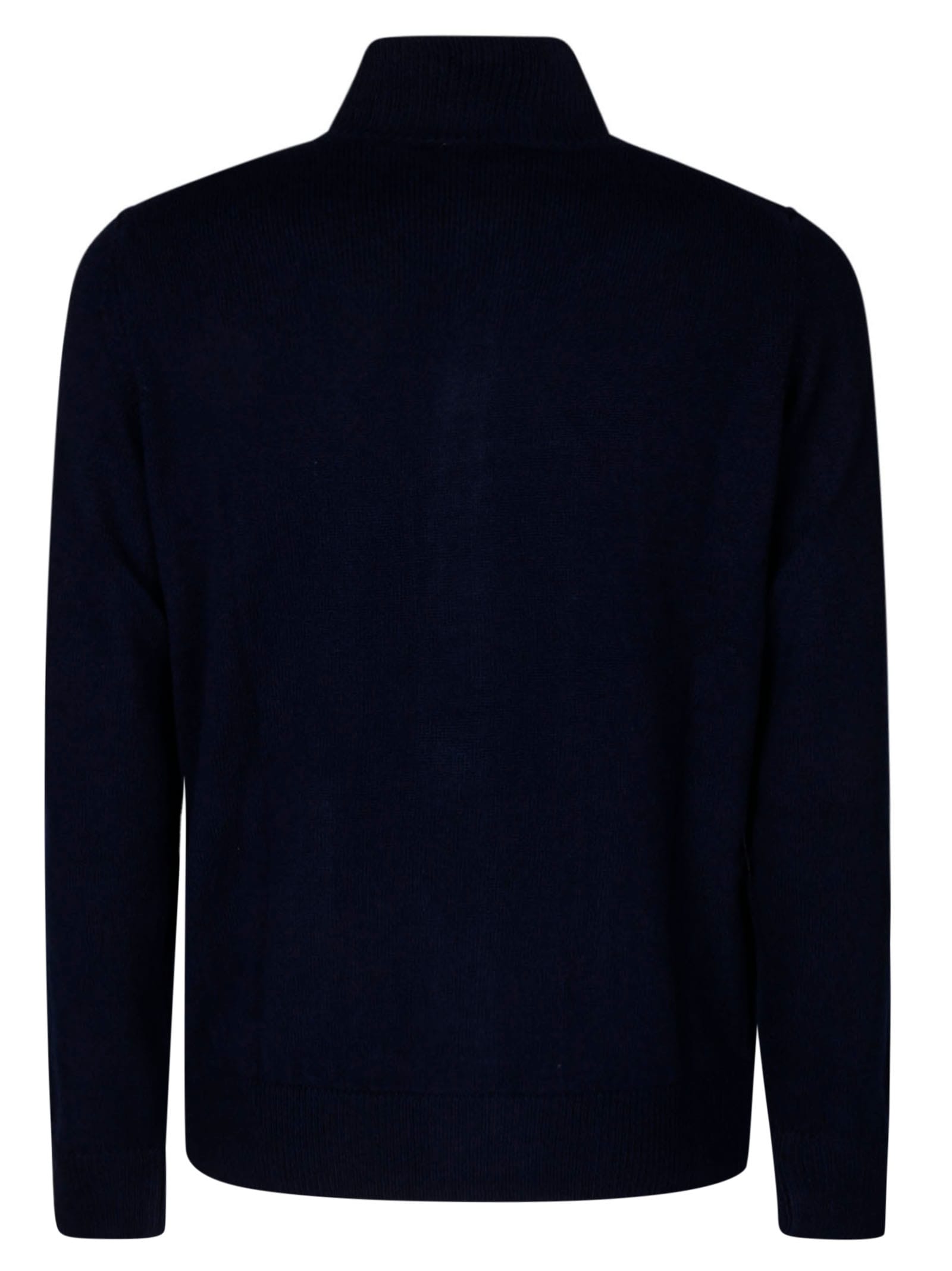 Shop Filippo De Laurentiis Button Cardigan Wool Cashmere In Navy