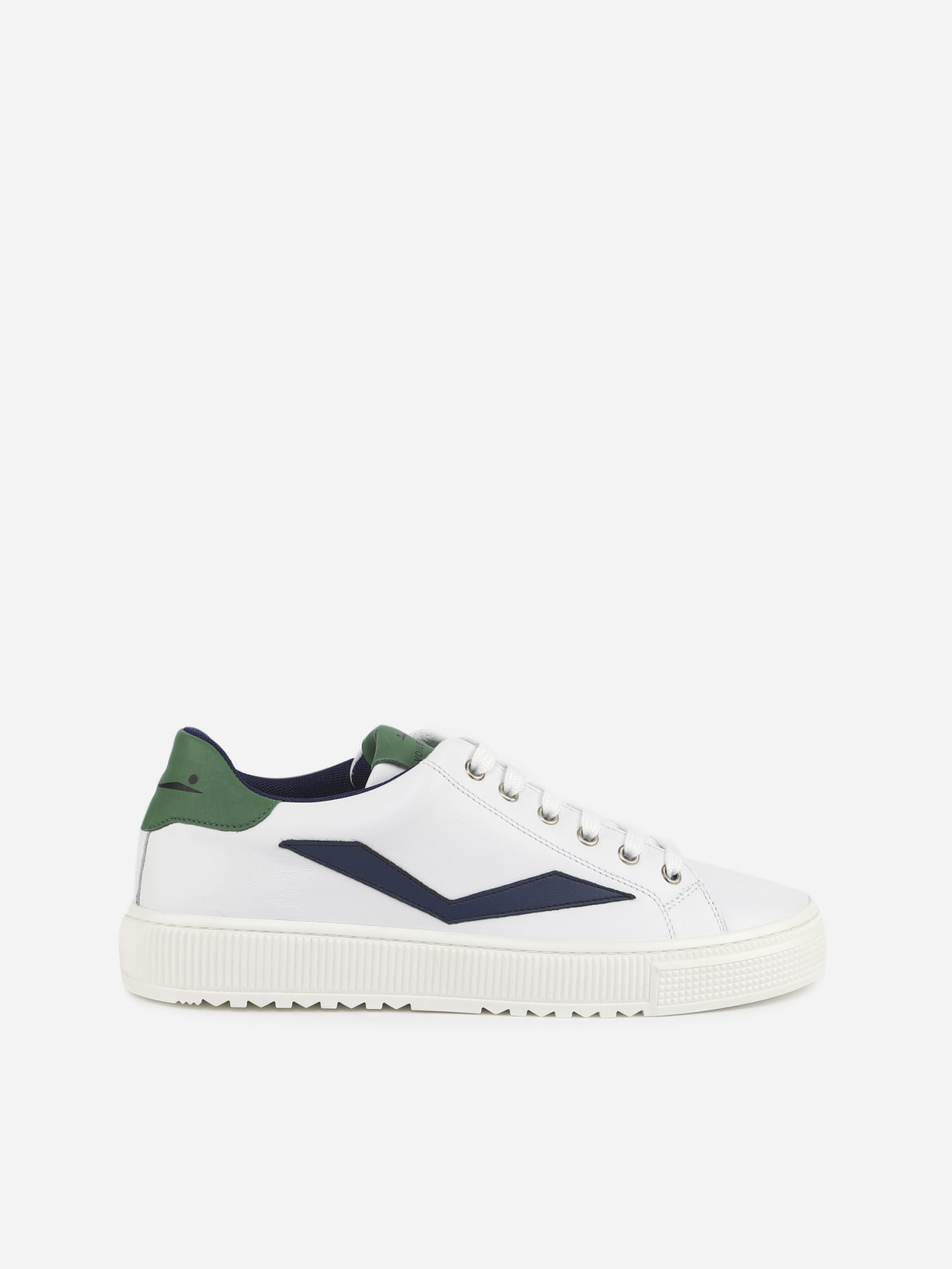 Voile Blanche Leather Sneakers With Contrasting Logo Detail