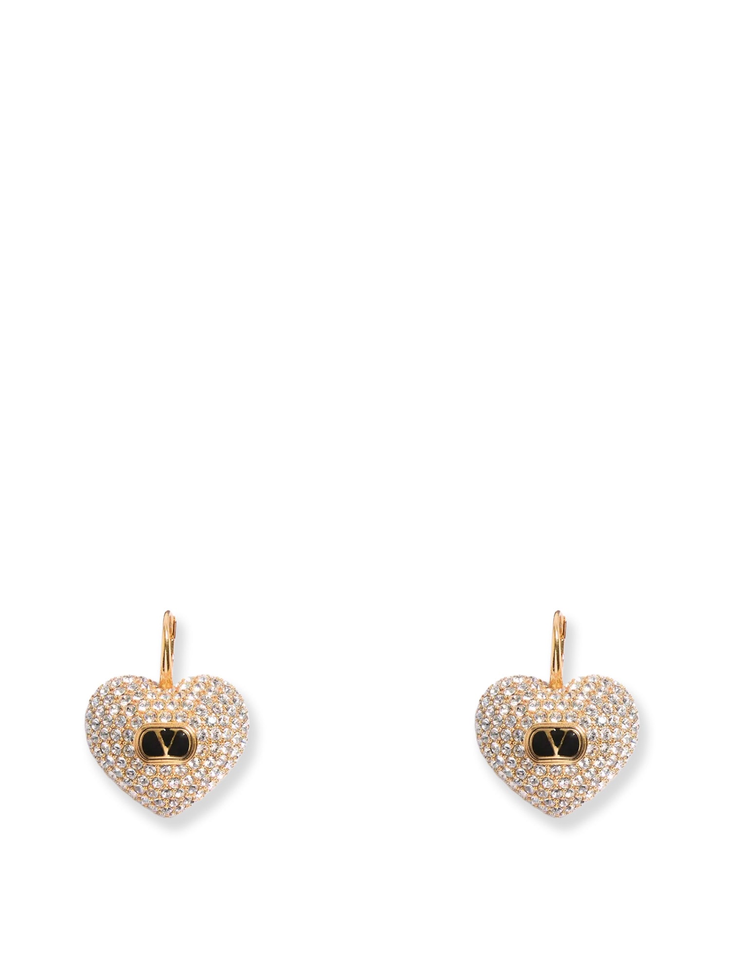 Coeur Royal Metal And Rhinestones Earrings