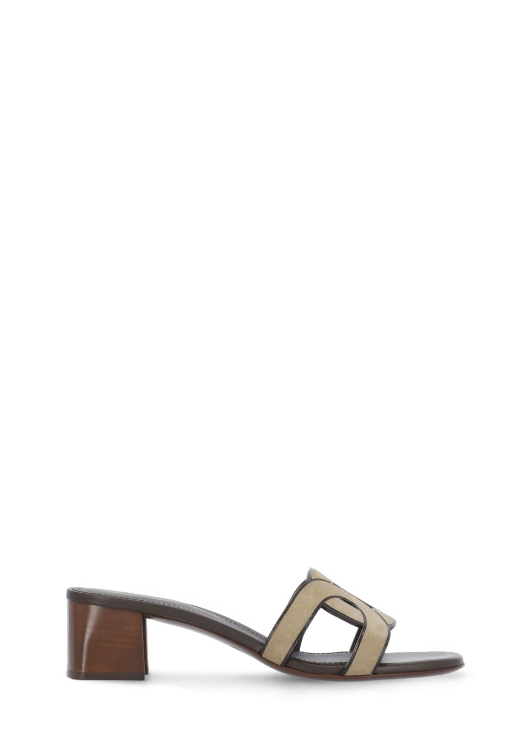 Shop Tod's Open Toe Heeled Mules In Brown