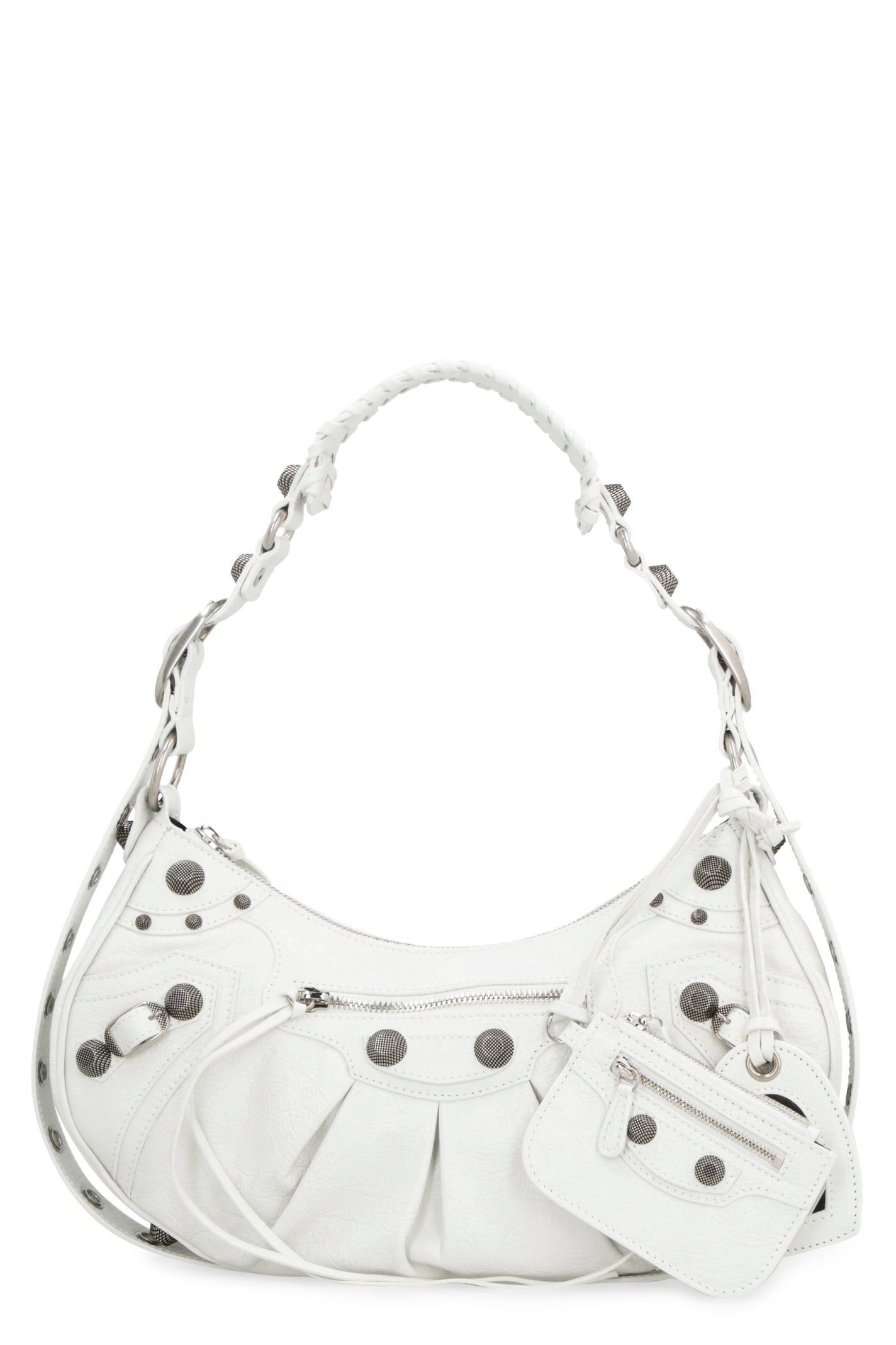 Shop Balenciaga Le Cagole Piccola Leather Crossbody Bag In White