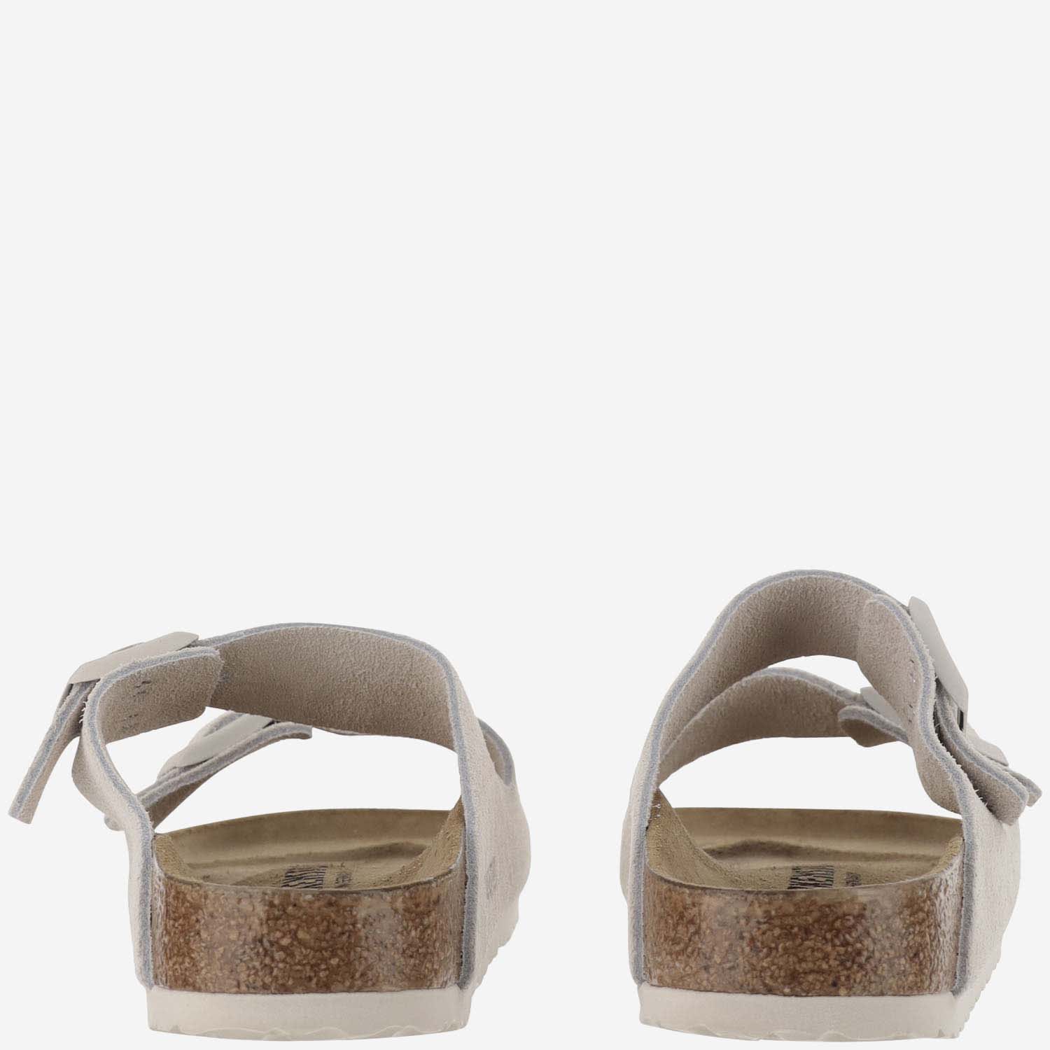 Shop Birkenstock Arizona Suede Sandals In Grey