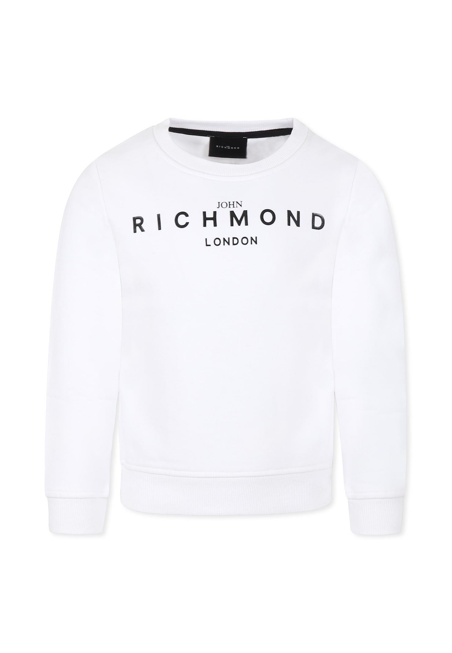 Richmond White Sweatshirt For Kids With Logo In White