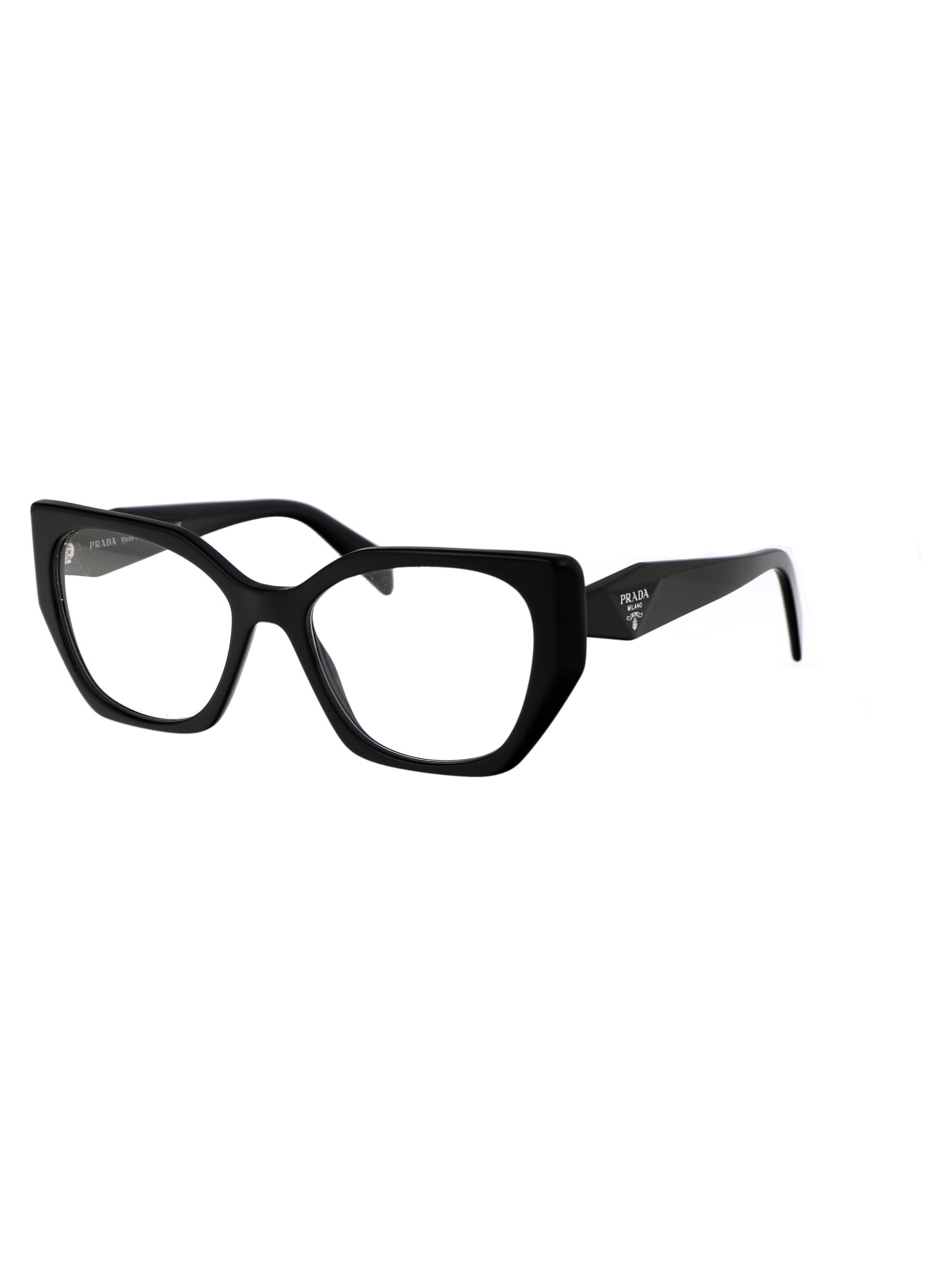 Shop Prada 0pr 18wv Glasses In 1ab1o1 Black