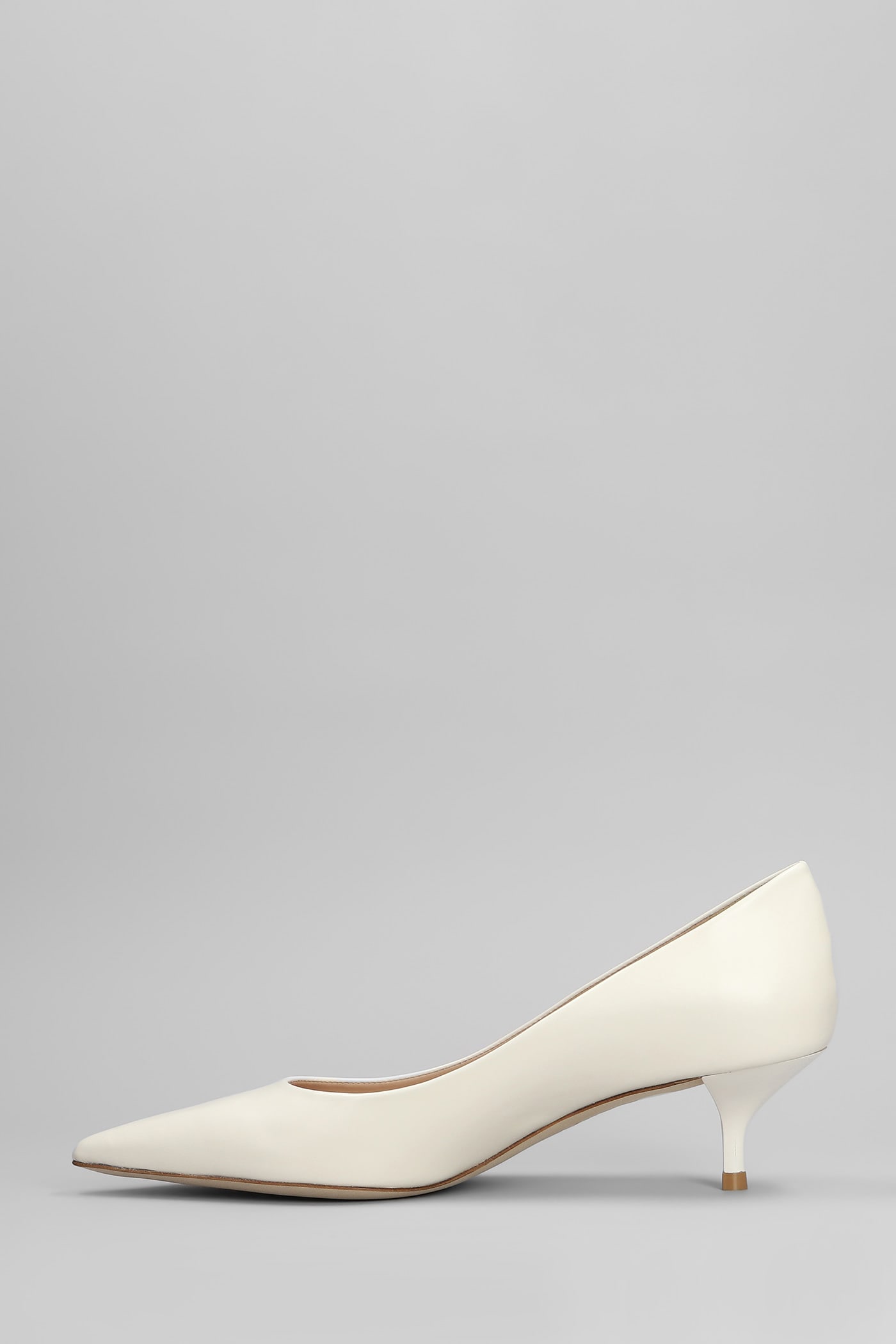 Stuart Weitzman Stuart Power 50 Pumps In White Leather In White