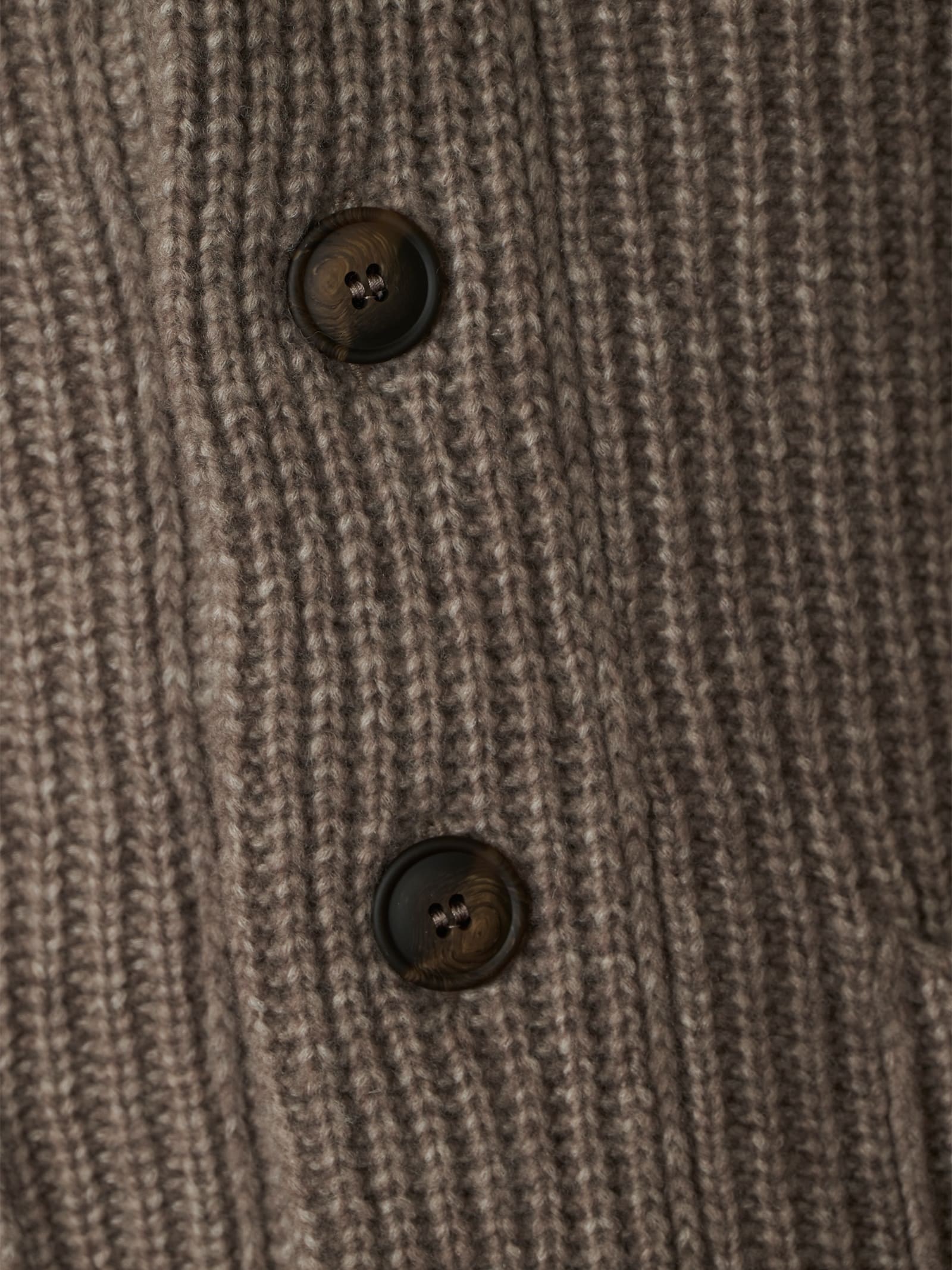 GRAN SASSO RIB BUTTONED CARDIGAN 