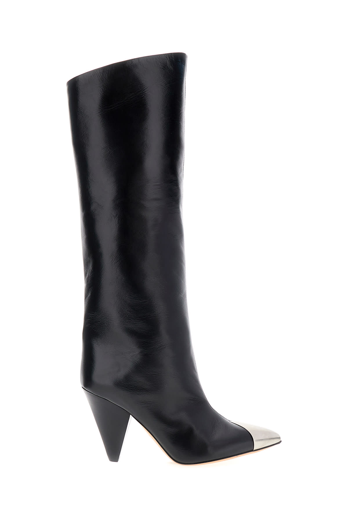 ISABEL MARANT BLACK LEATHER LILEZIO BOOTS 