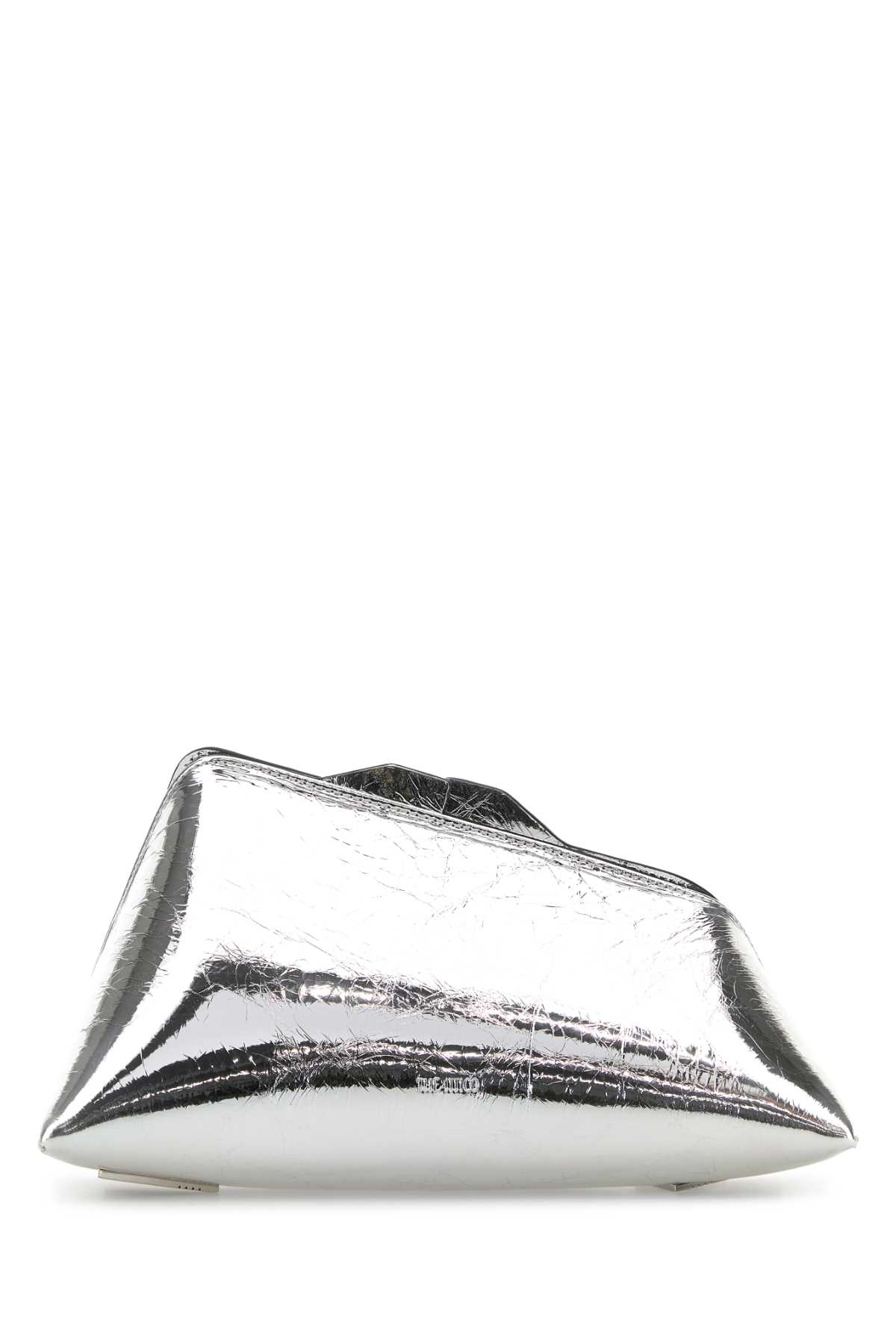 Silver Leather 8.30 Pm Clutch