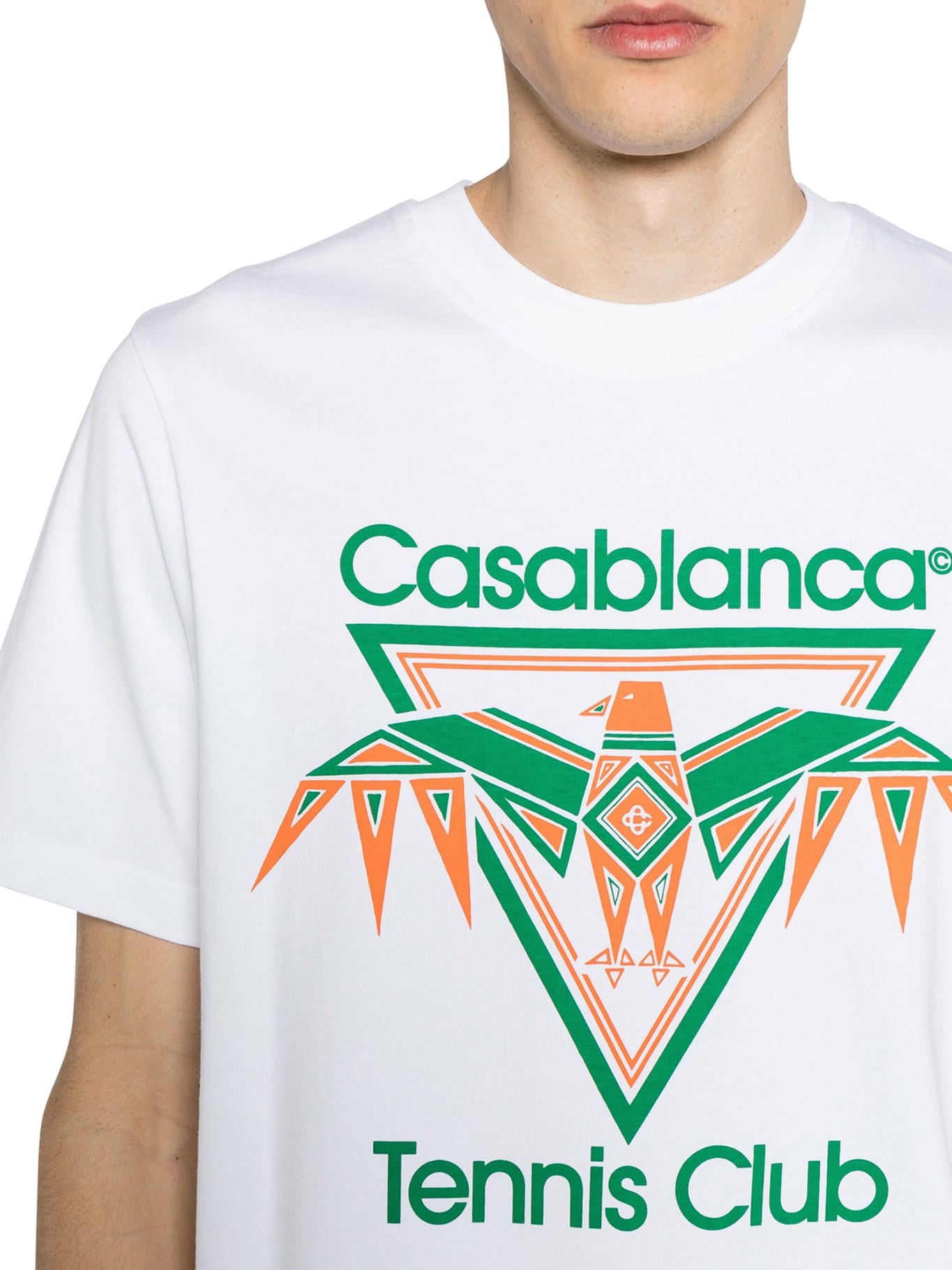 Shop Casablanca Playful Eagle Printed T-shirt