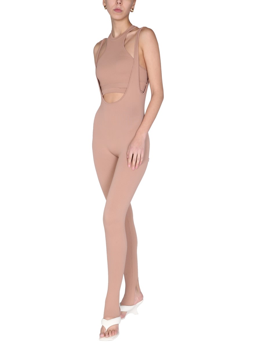 Shop Andreädamo Jersey Leggings In Nude