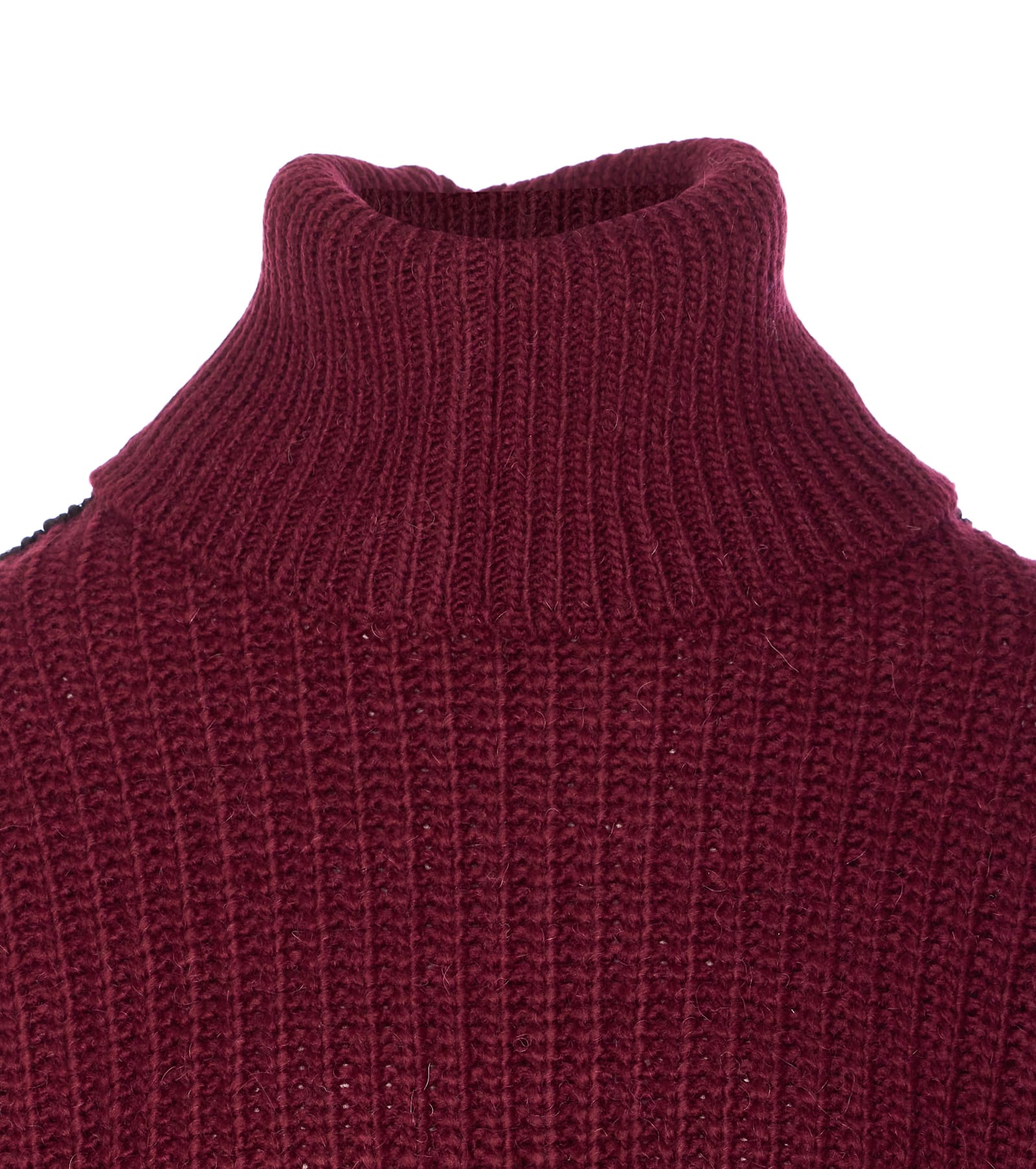 Essentiel Antwerp Indsay Embellished Sweater In Burgundy