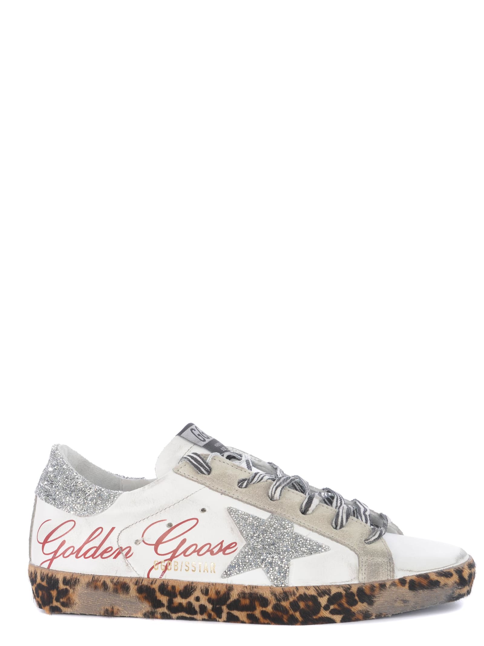 Golden Goose Superstar Leather Sneakers In Bianco