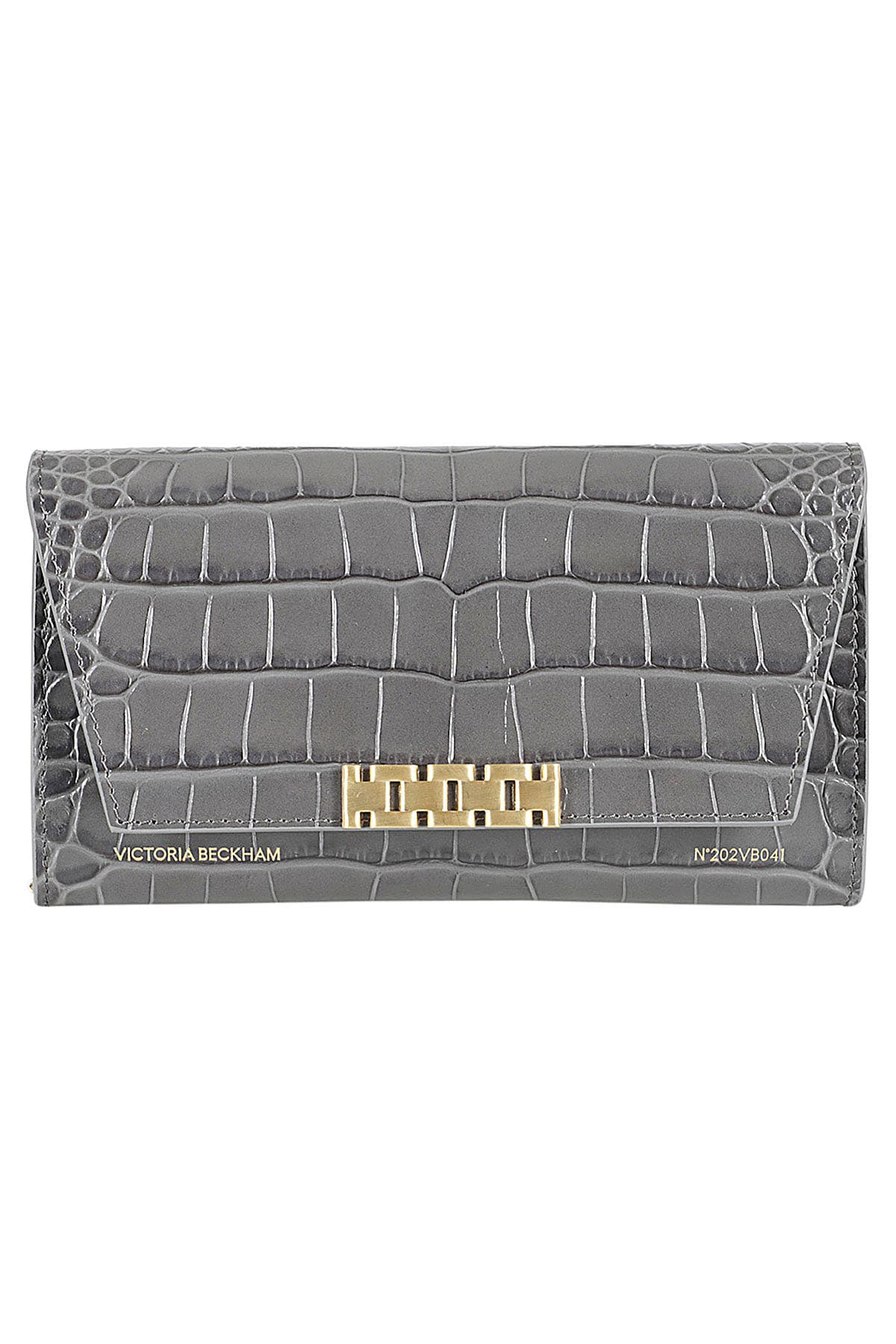 Shop Victoria Beckham Wallet On Chain In Slate Grey