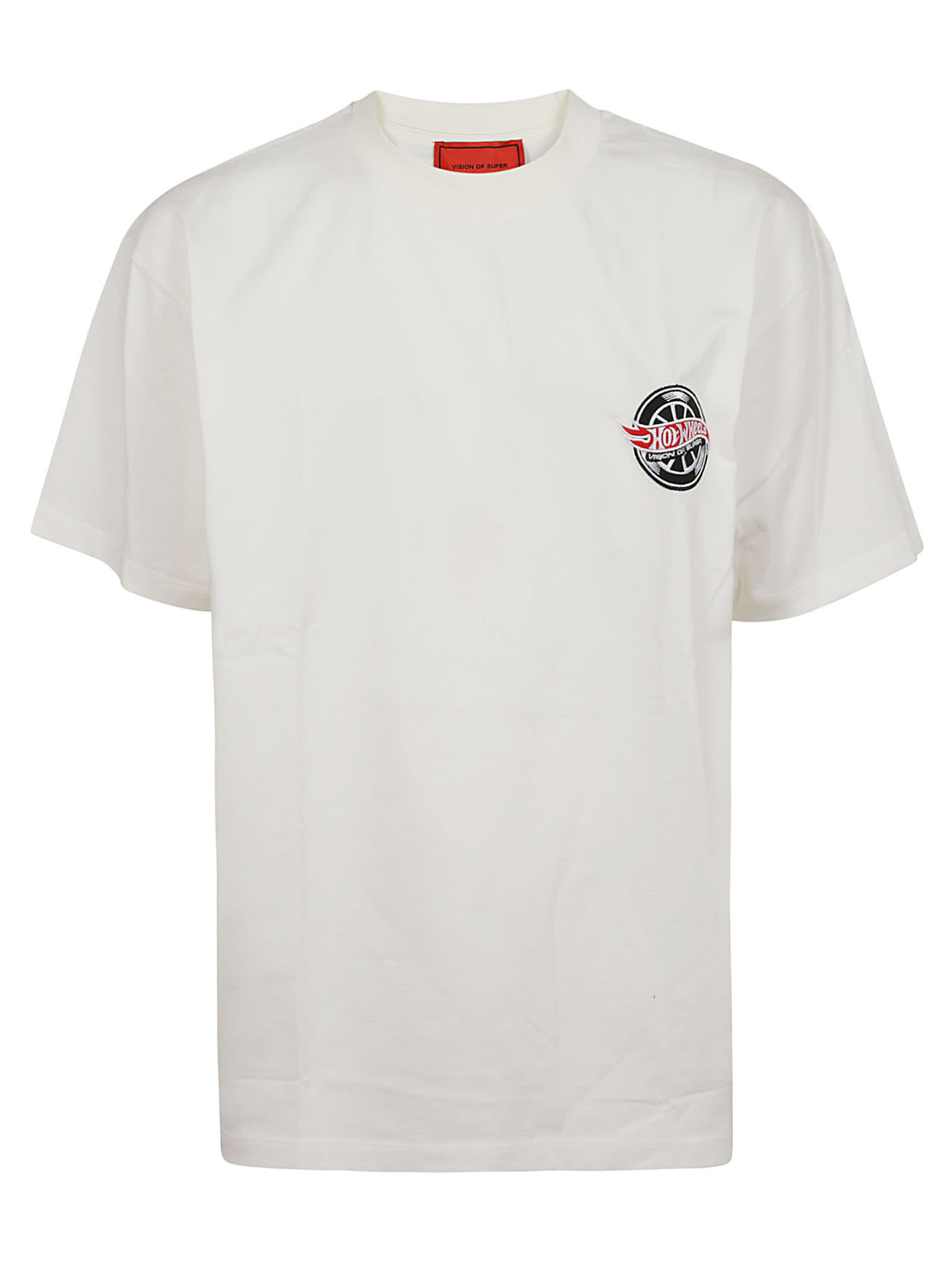 Shop Vision Of Super White T-shirt With Red Car Print
