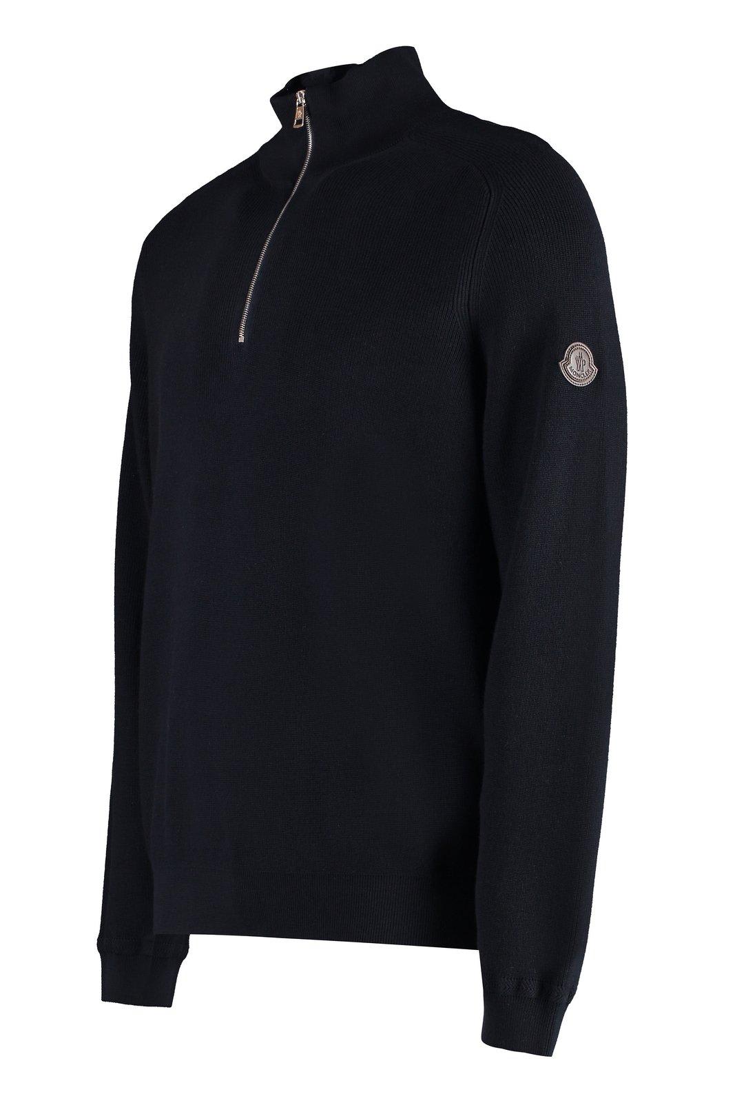 Shop Moncler T-neck Knitted Sweater