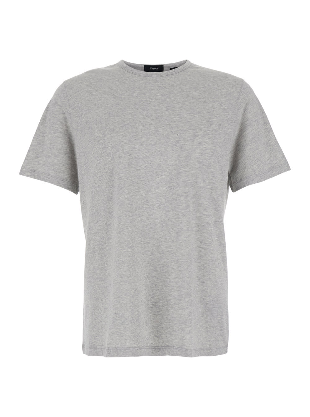 Grey Basic Crewneck T-shirt In Jersey Man