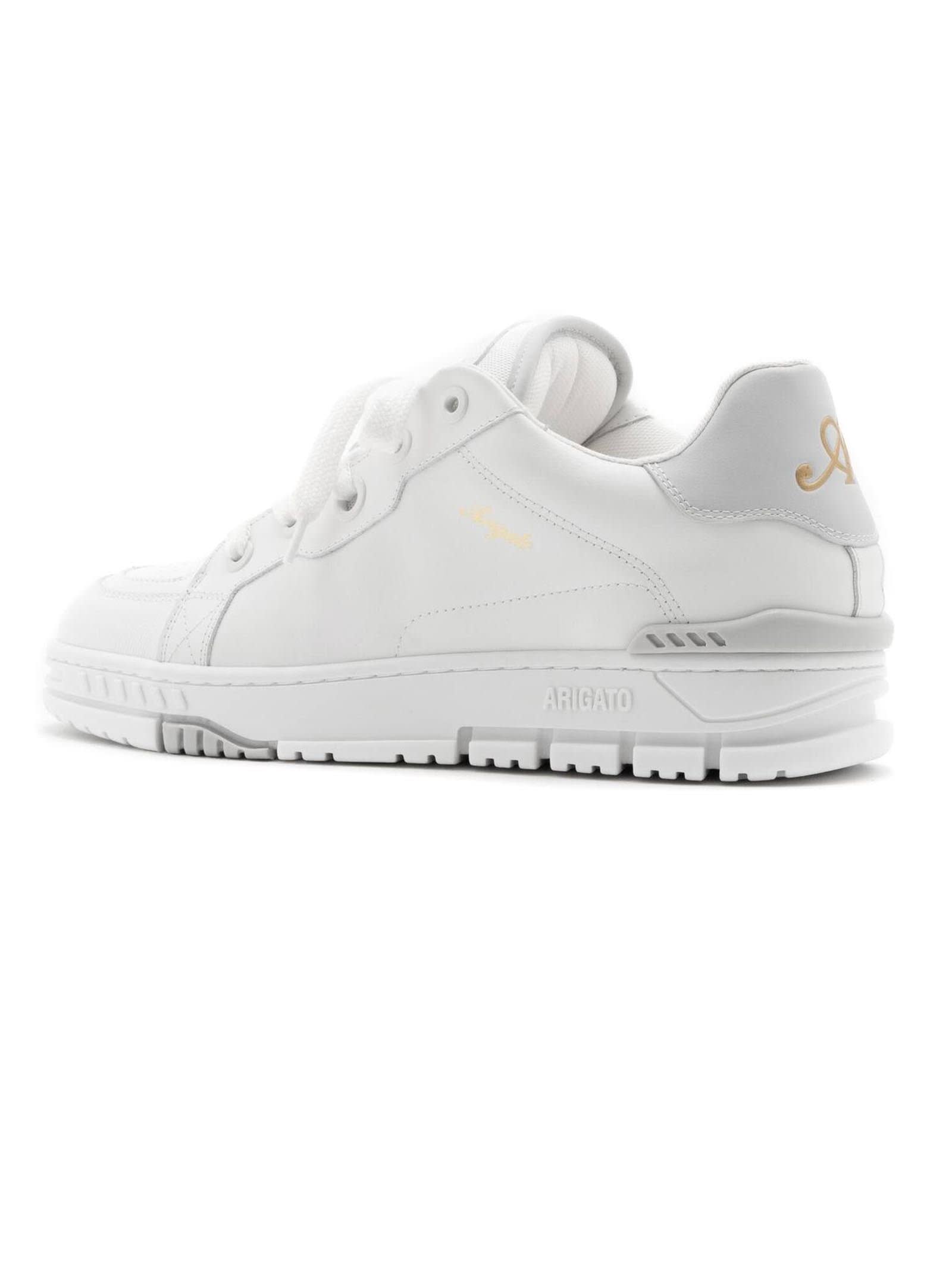 Shop Axel Arigato White And Grey Area Haze Sneaker