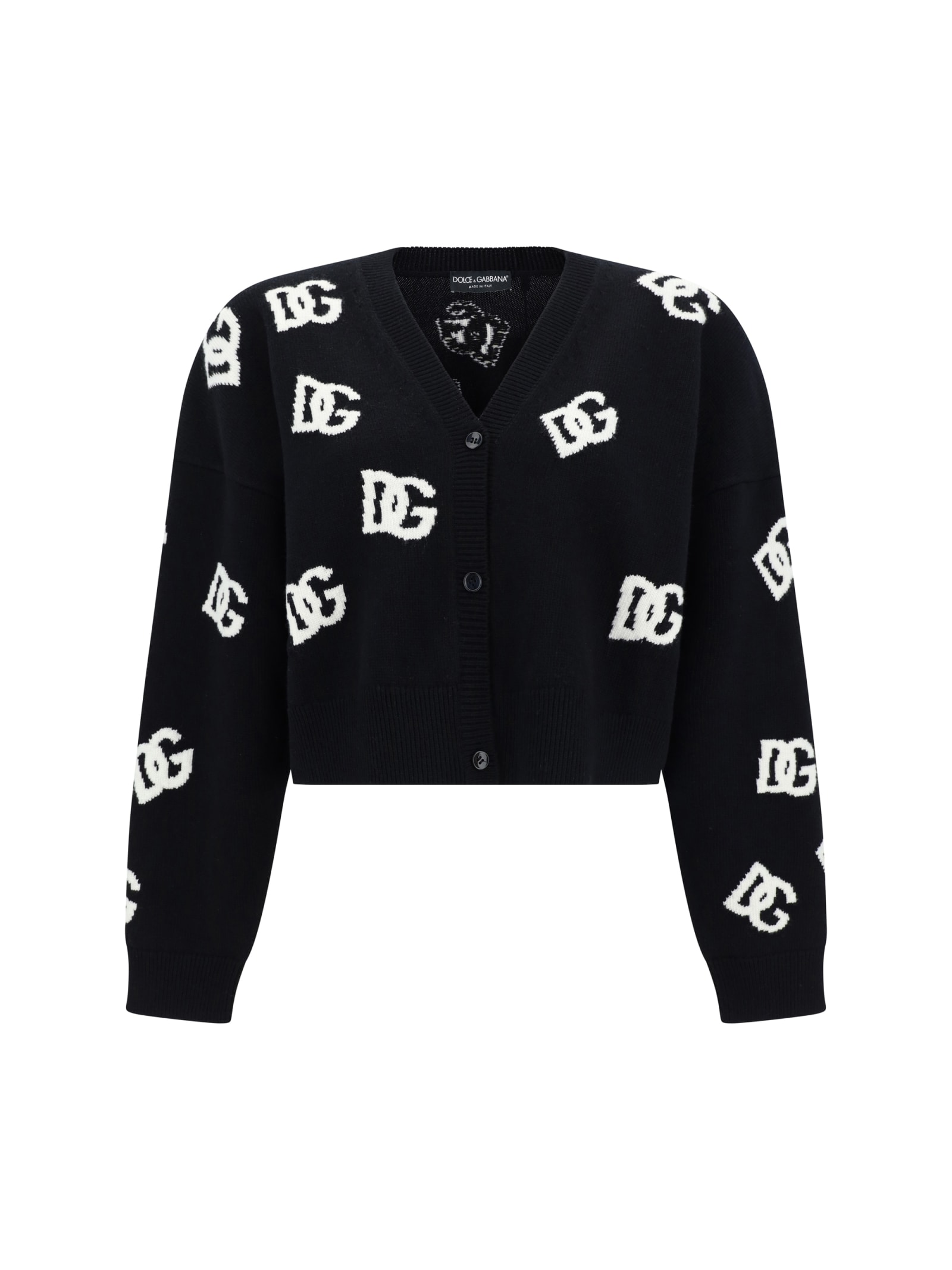 Shop Dolce & Gabbana Cardigan In Nero