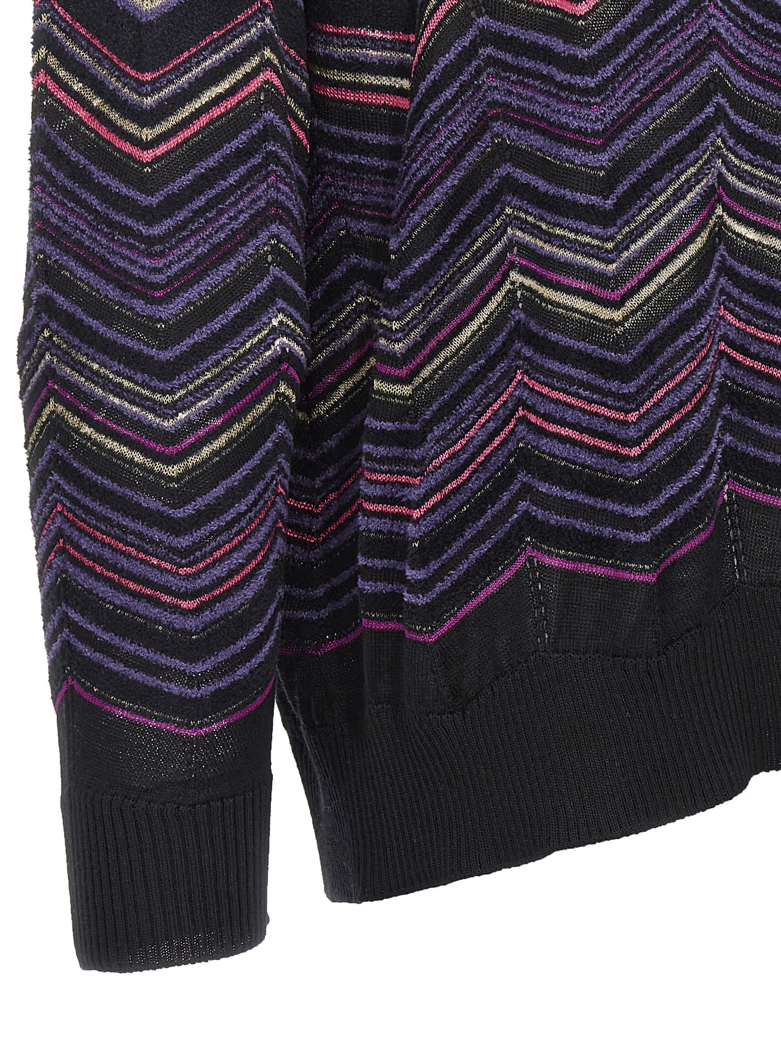 Shop Missoni Zig Zag Sweater In Multicolor