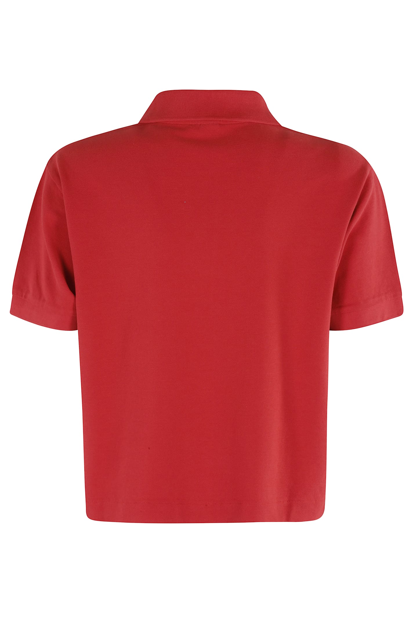 Shop Sporty & Rich H&w Crest Pique Polo In Ruby