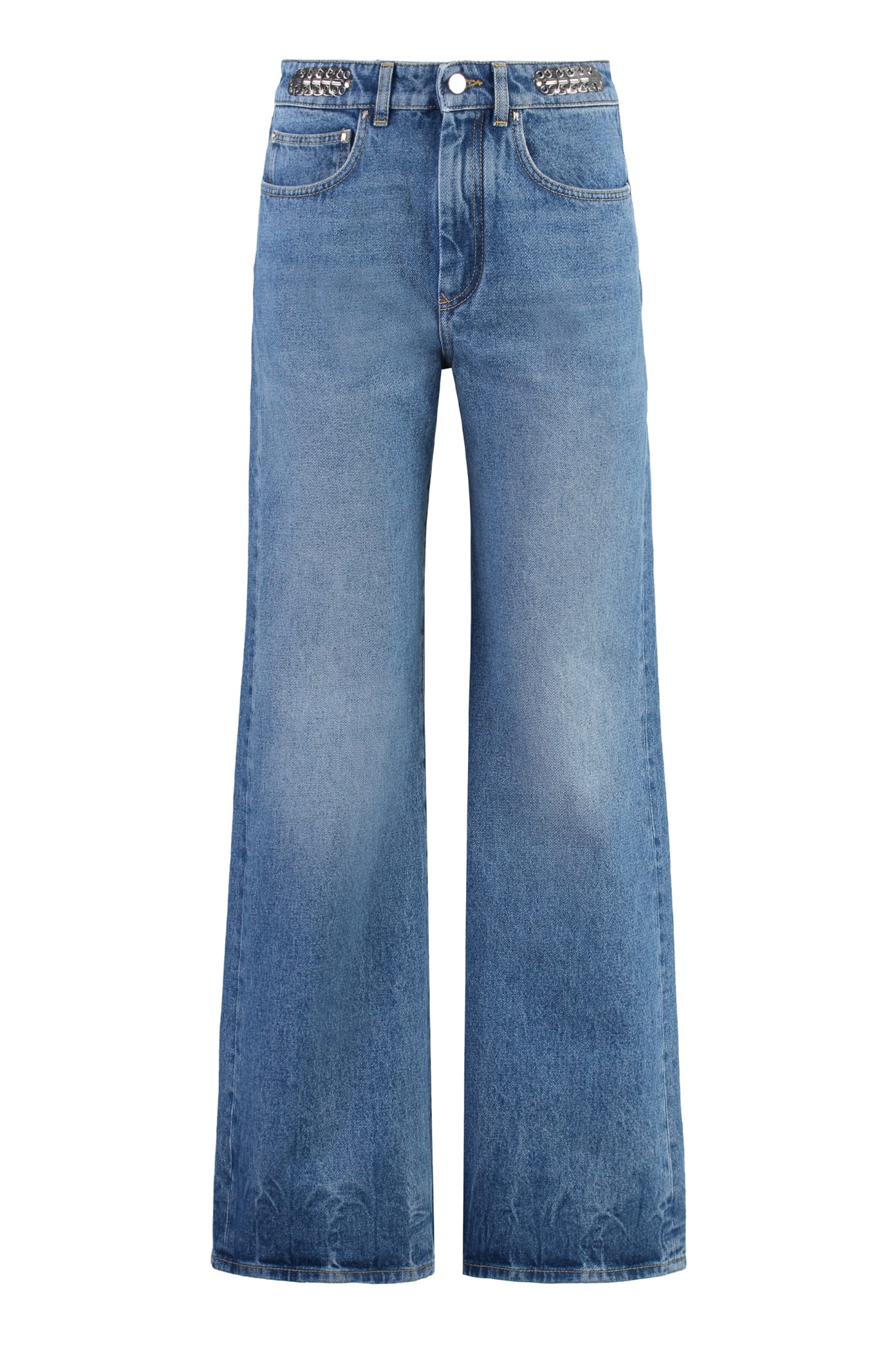 Shop Rabanne 5-pocket Straight-leg Jeans In Denim